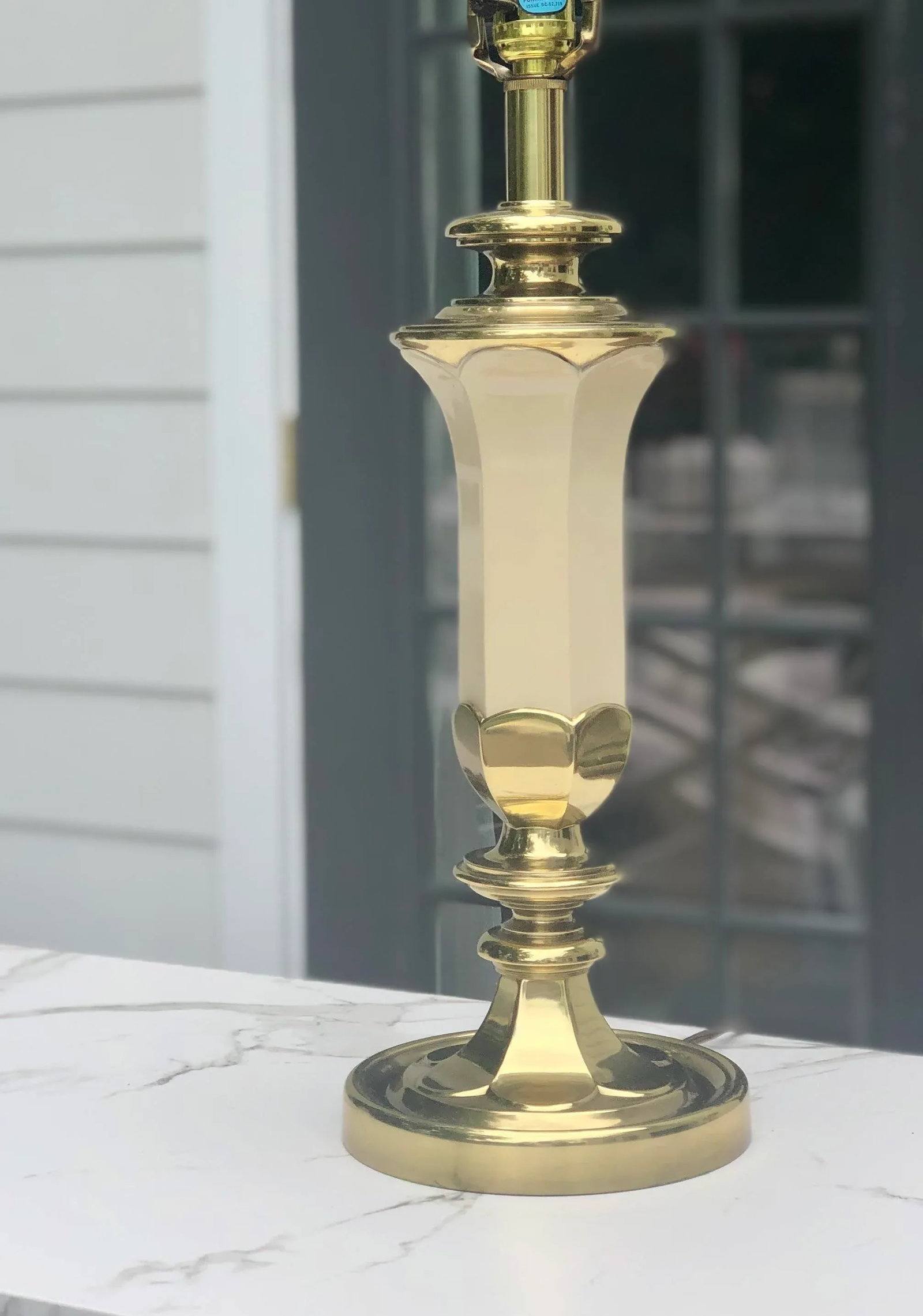 Stiffel Mid-Century Brass Tulip Lamp - 7