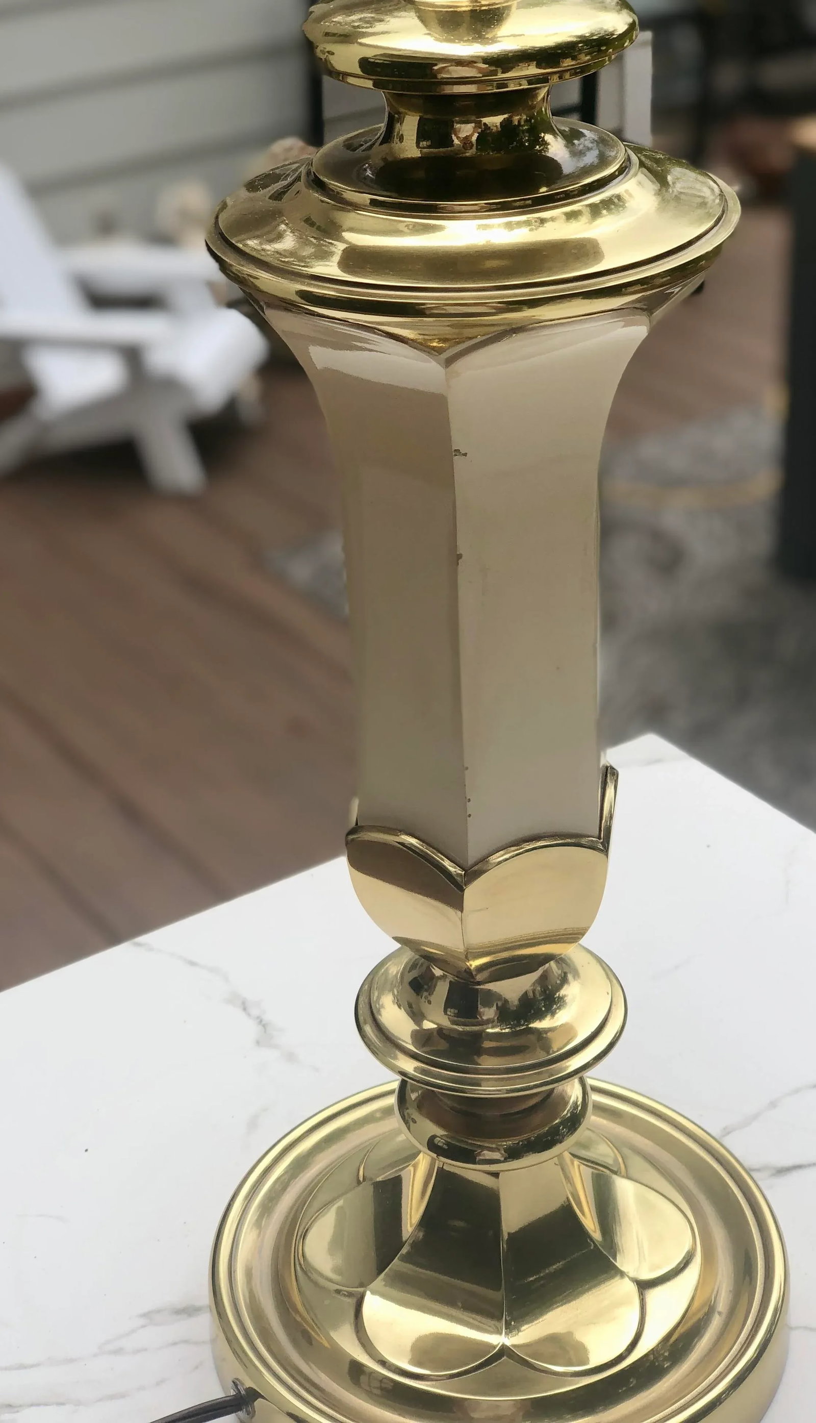 Stiffel Mid-Century Brass Tulip Lamp - 8
