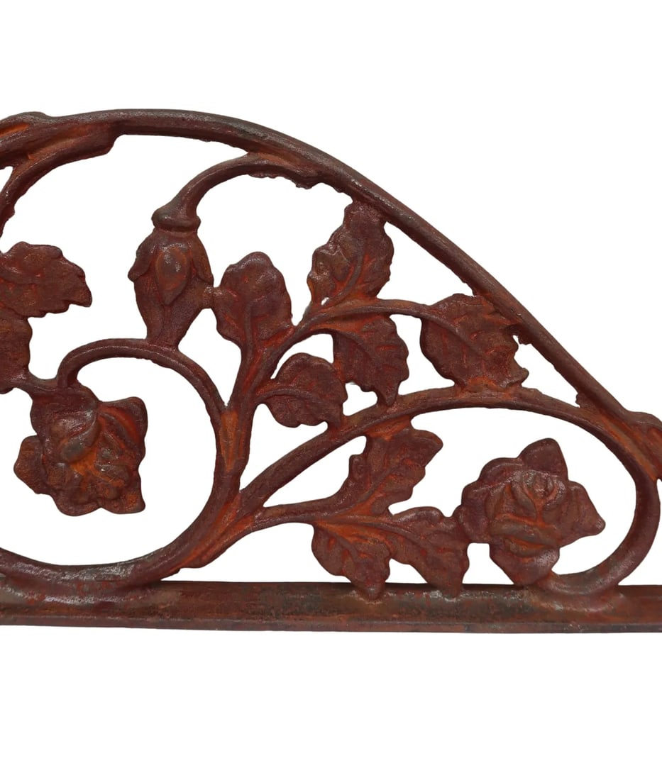 Vintage Cast Iron Rose Bracket - 2