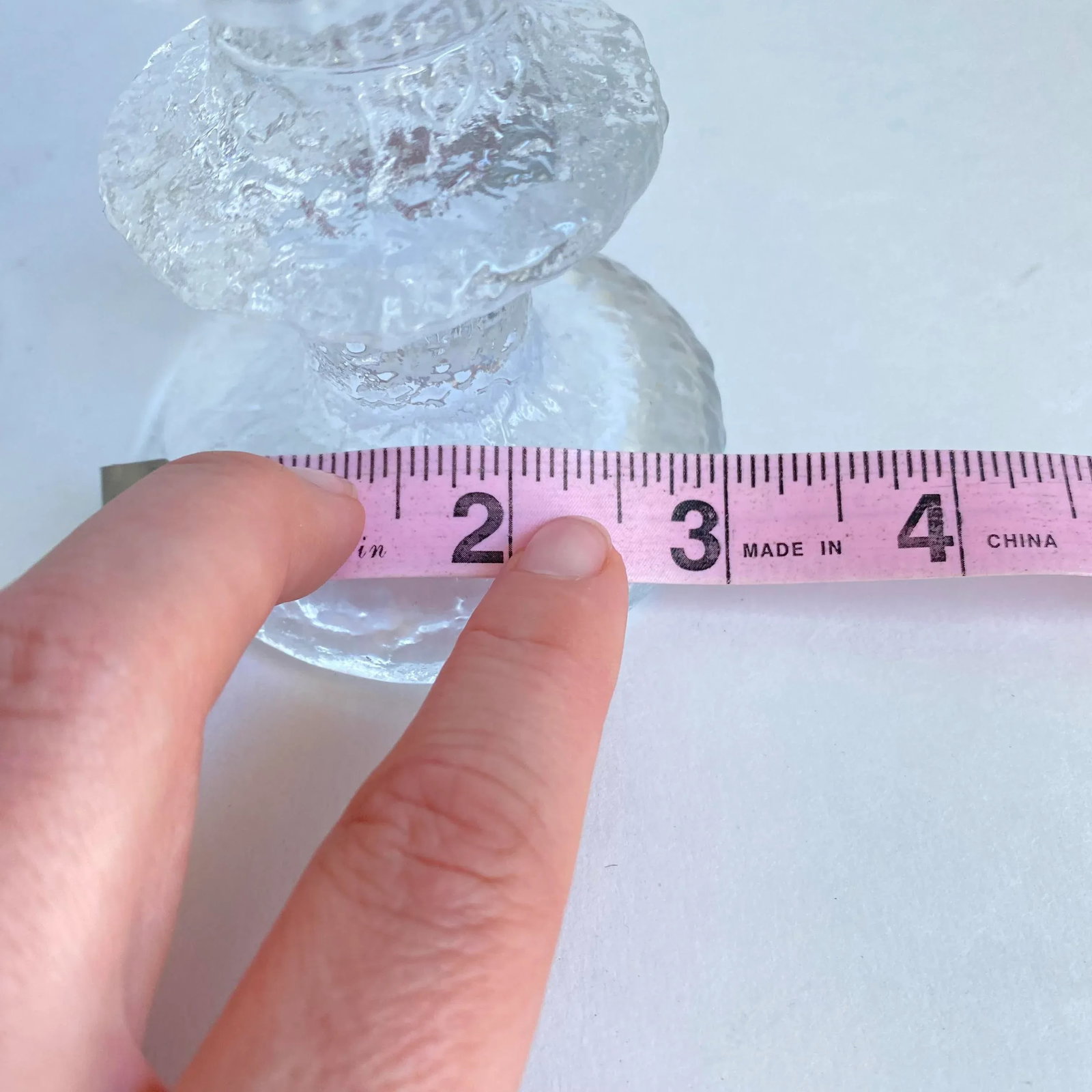 Iittala Crystal Icicle Glass Candle Holders by Timo Sarpaneva, Finland - a Pair Vintage Mid Century - 10