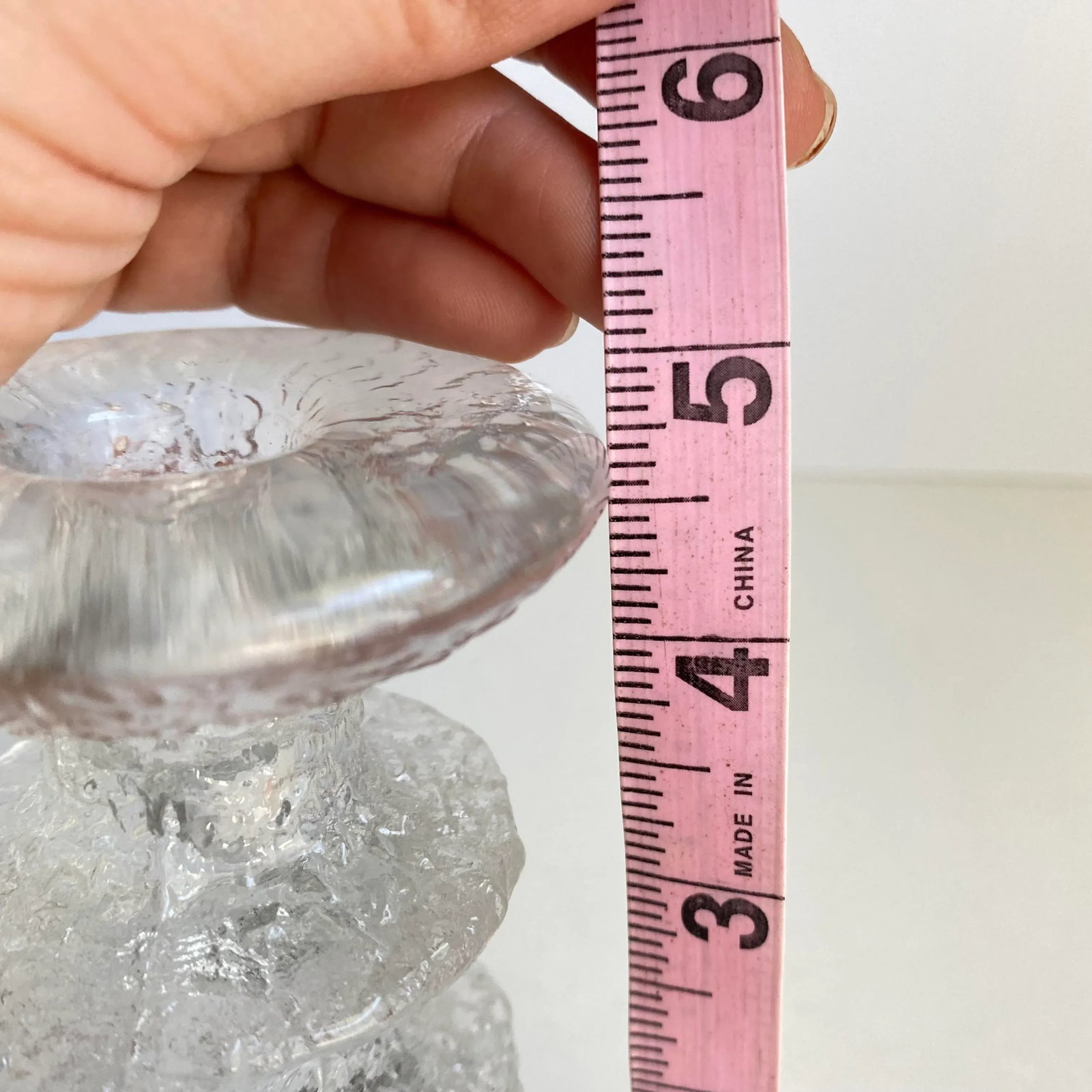 Iittala Crystal Icicle Glass Candle Holders by Timo Sarpaneva, Finland - a Pair Vintage Mid Century - 9