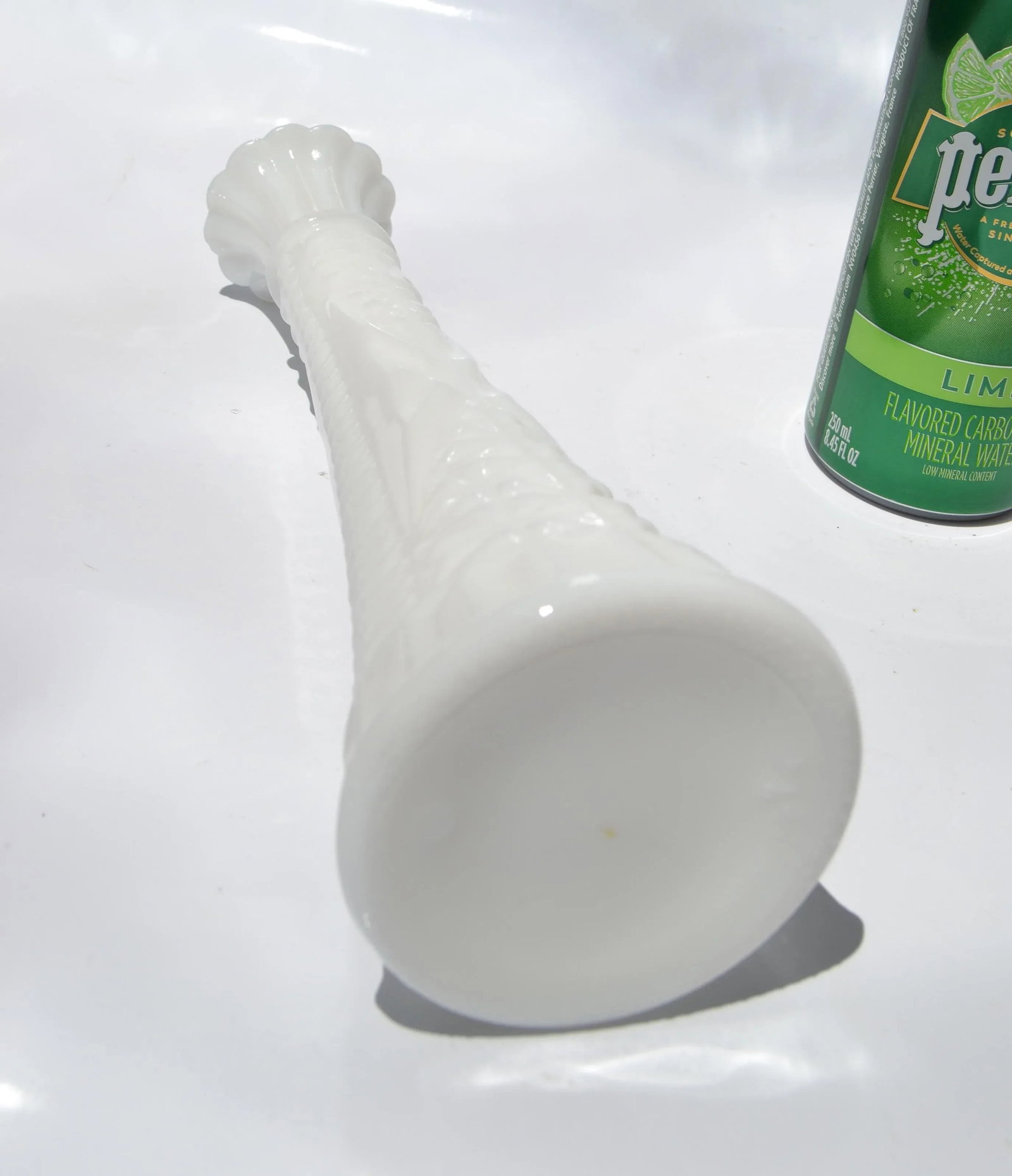 Mid-Century Modern Collectibles White Milk Glass Vase Candle Holder 1970 - 10