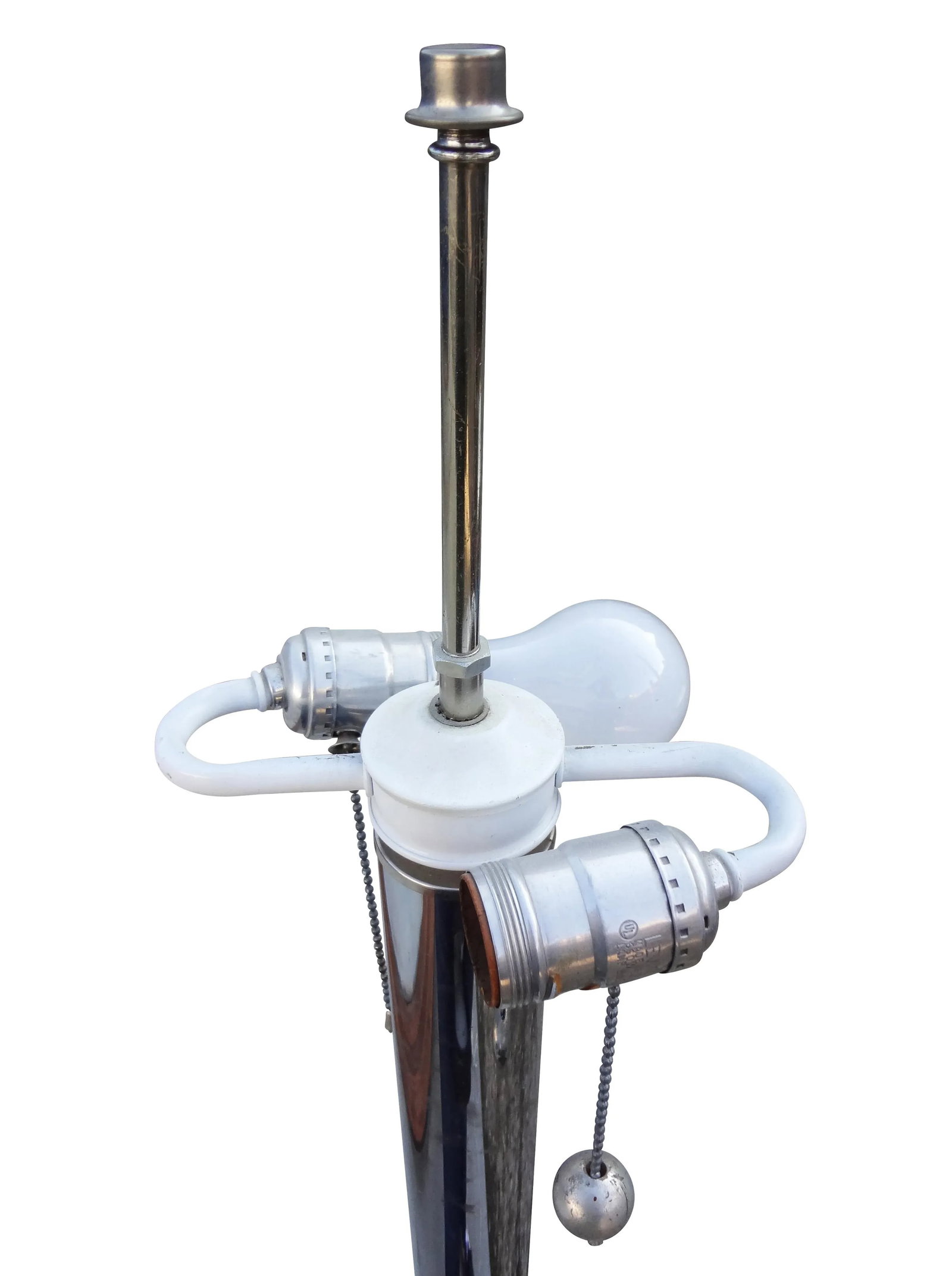 Cylindrical Chrome Floor Lamp - 4