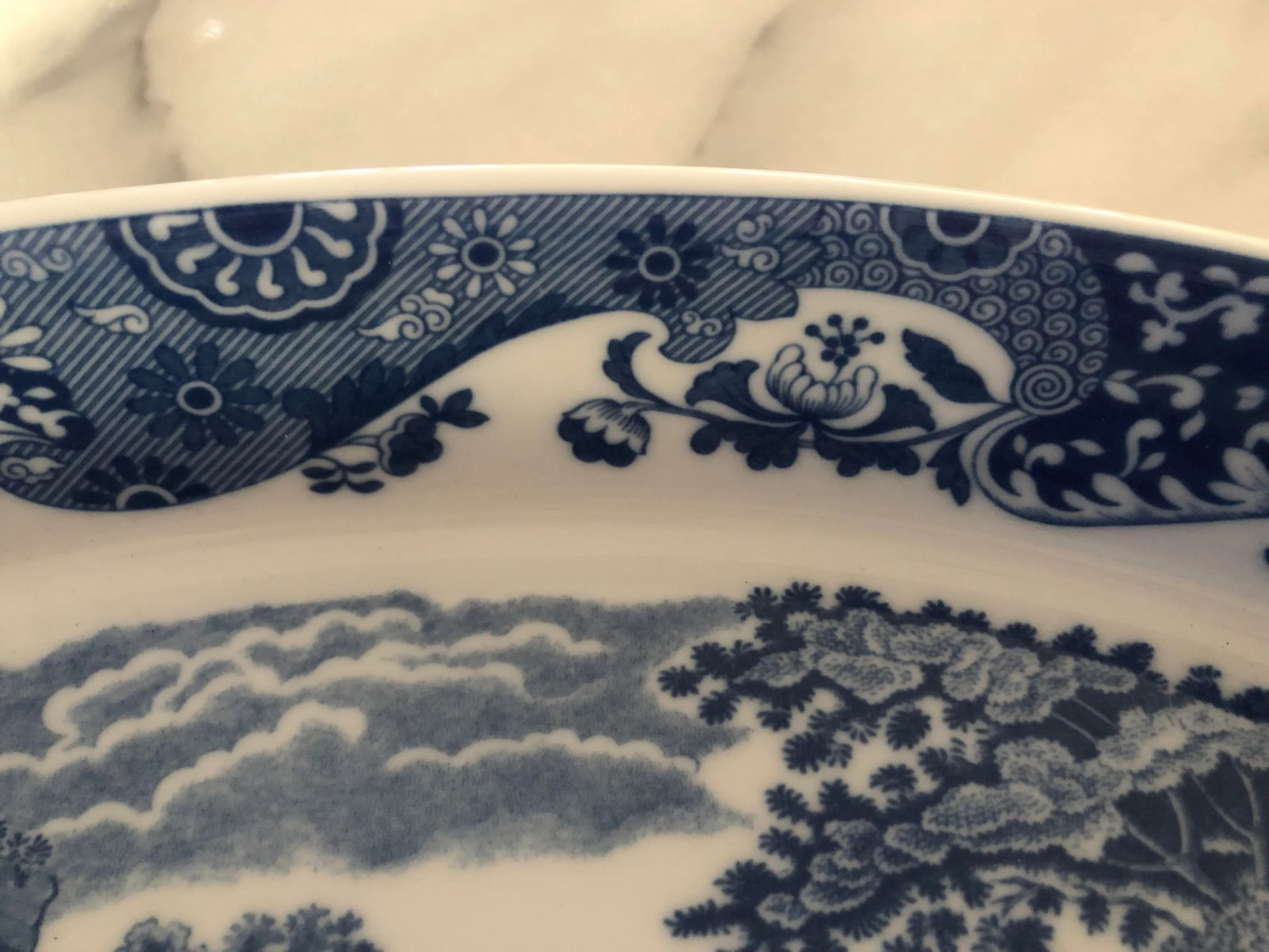 1990s Spode Blue Italian Oval Baker Casserole - 3