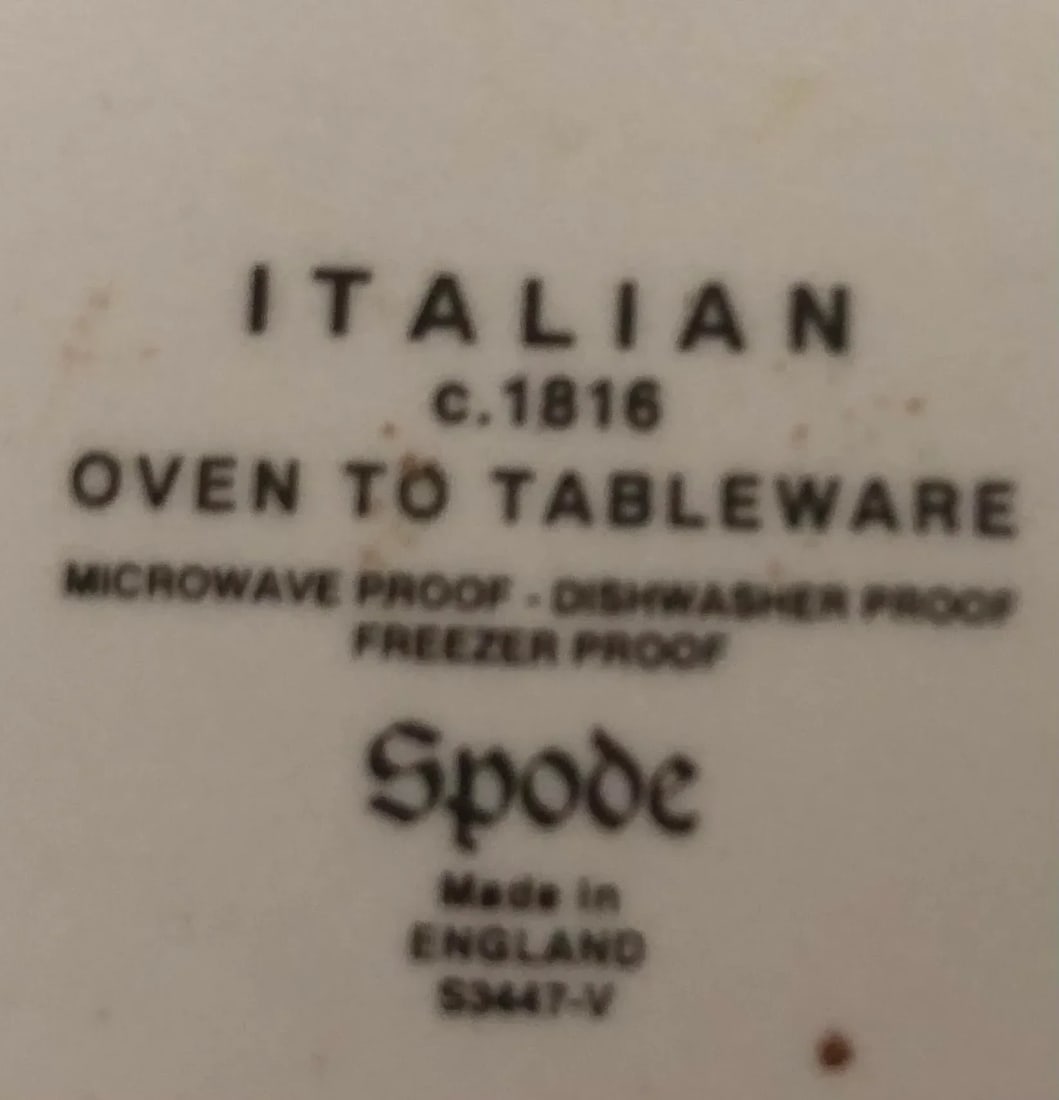 1990s Spode Blue Italian Oval Baker Casserole - 4