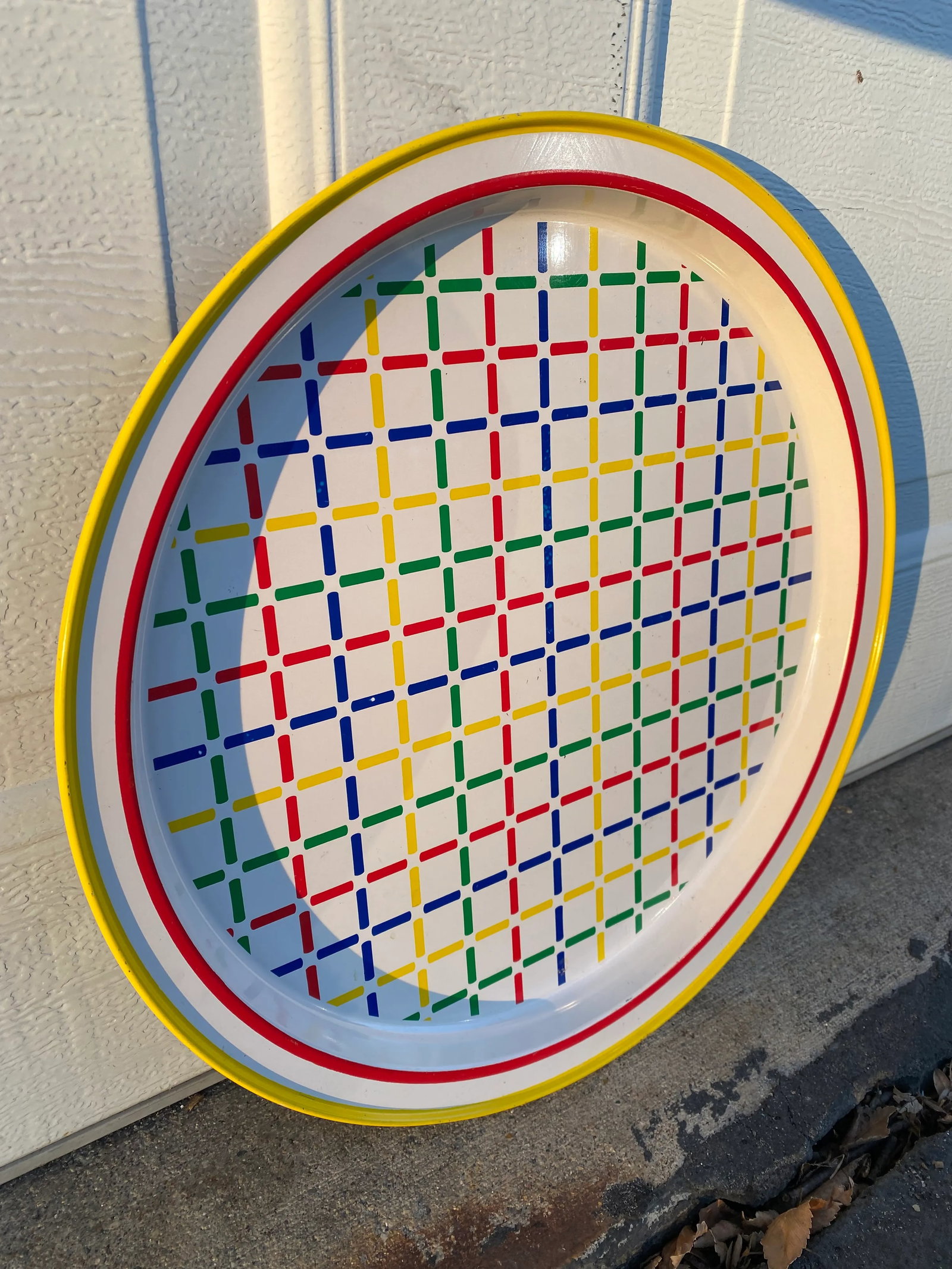 1980's Postmodern Metal Serving Tray - 2