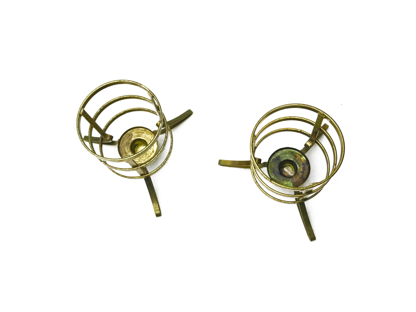Vintage Mid-Century Brass Candle Holders - a Pair - 3