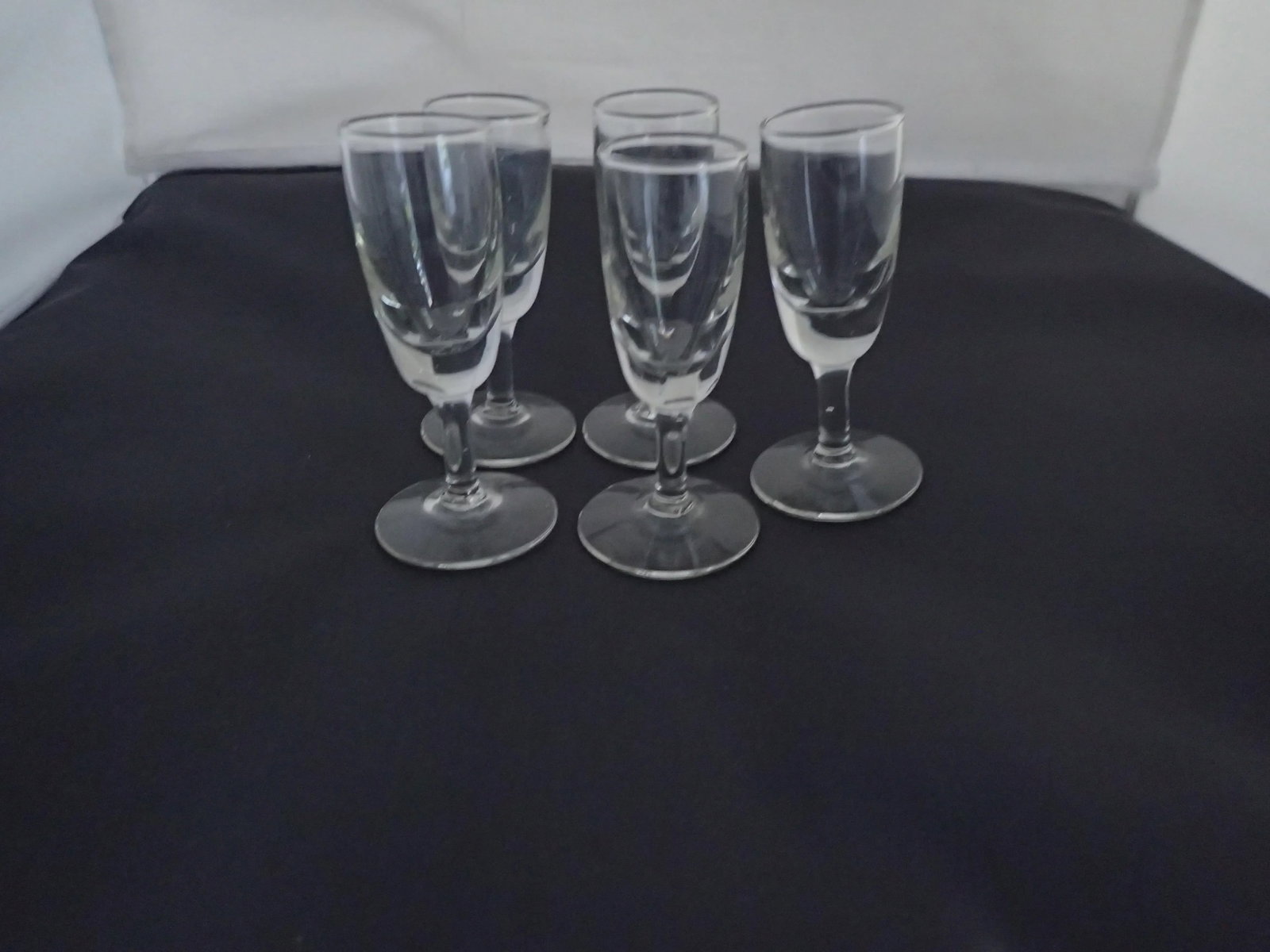 Mid Century Clear Shot Glasses - Set of 5 - 4