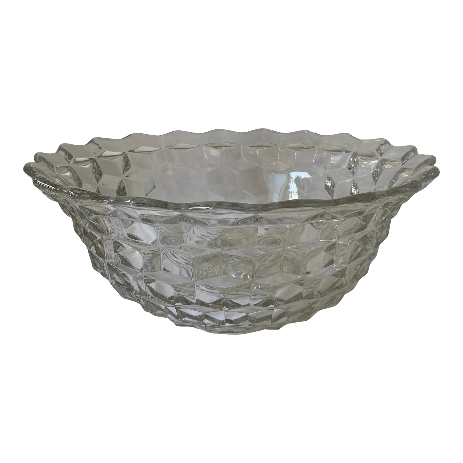 1950s Federal Glass "York Town" Punch Bowl: This gorgeous large/punch bowl is in perfect condition. It's perfect for large salads, chips even popcorn! Condition: Alterations: Original Condition Unaltered Imperfections: Some Imperfections