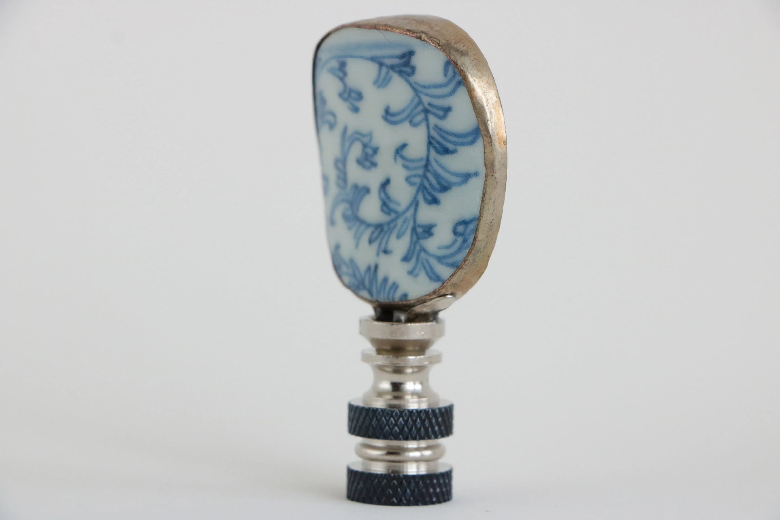Chinese Blue & White Pottery Fragment Lamp Finial - 3