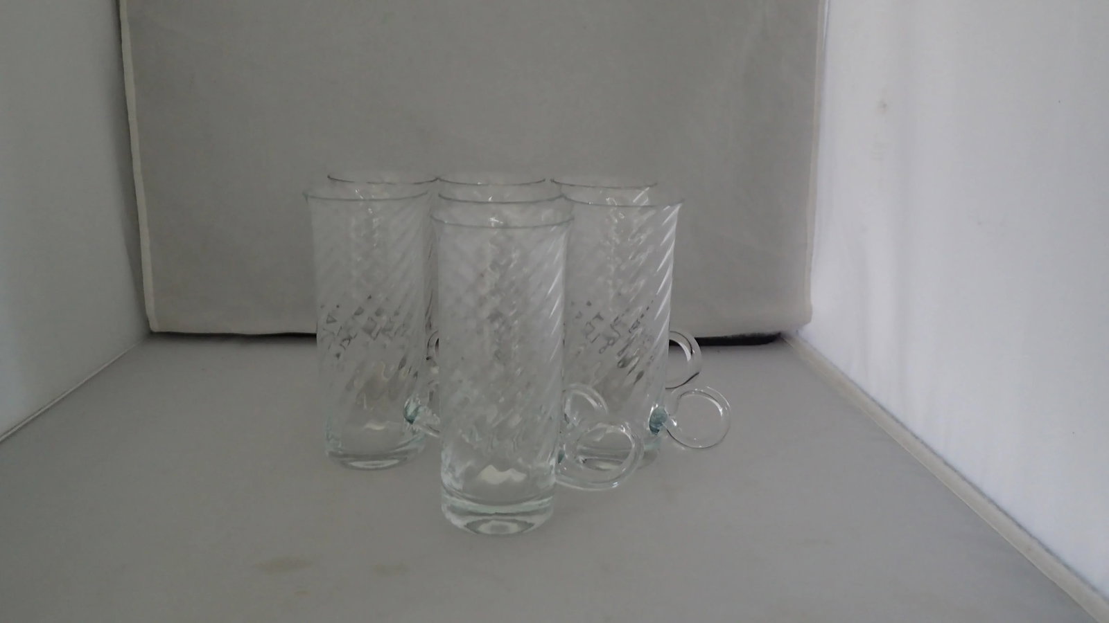 Vintage Irish Glass Coffee Mugs S/7 - 2