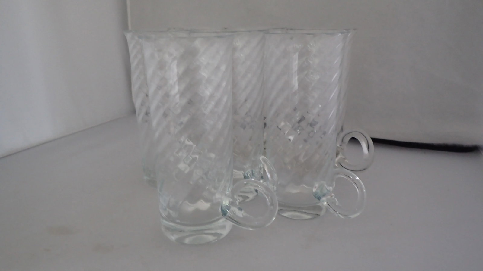 Vintage Irish Glass Coffee Mugs S/7 - 4