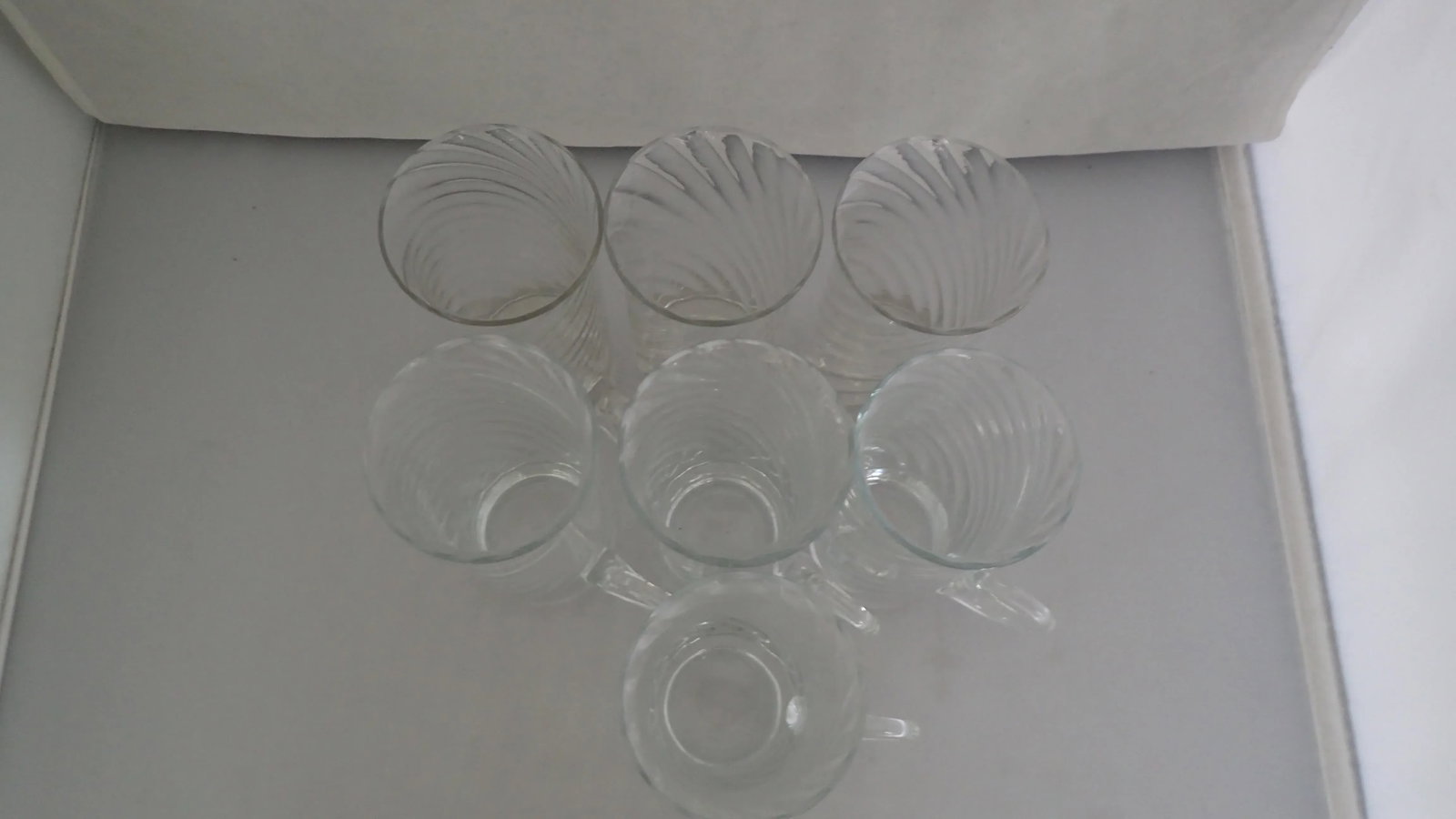 Vintage Irish Glass Coffee Mugs S/7 - 5