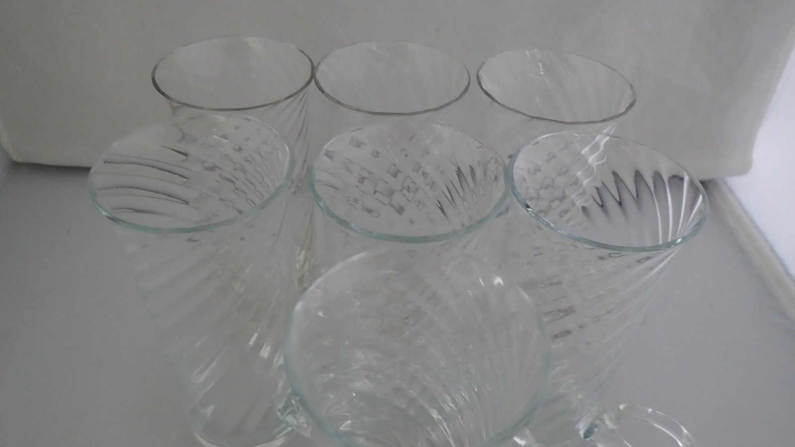 Vintage Irish Glass Coffee Mugs S/7 - 6