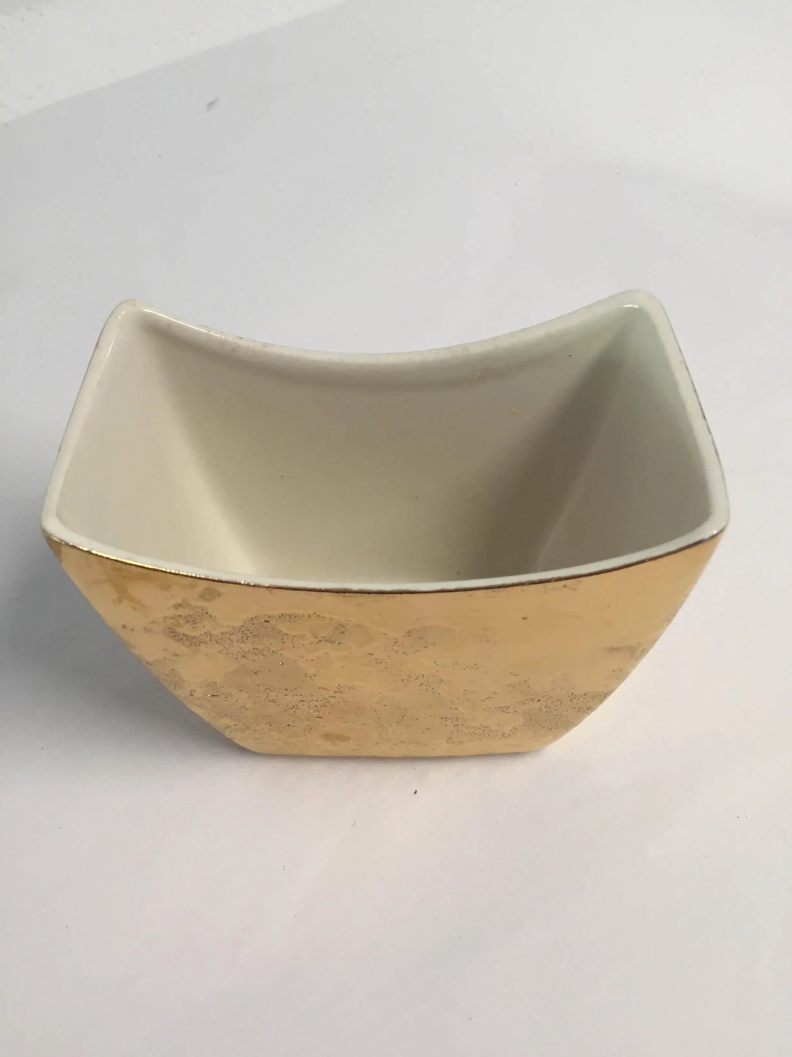 Midcentury "Weeping Bright " Gold Vase / Bowl - 3