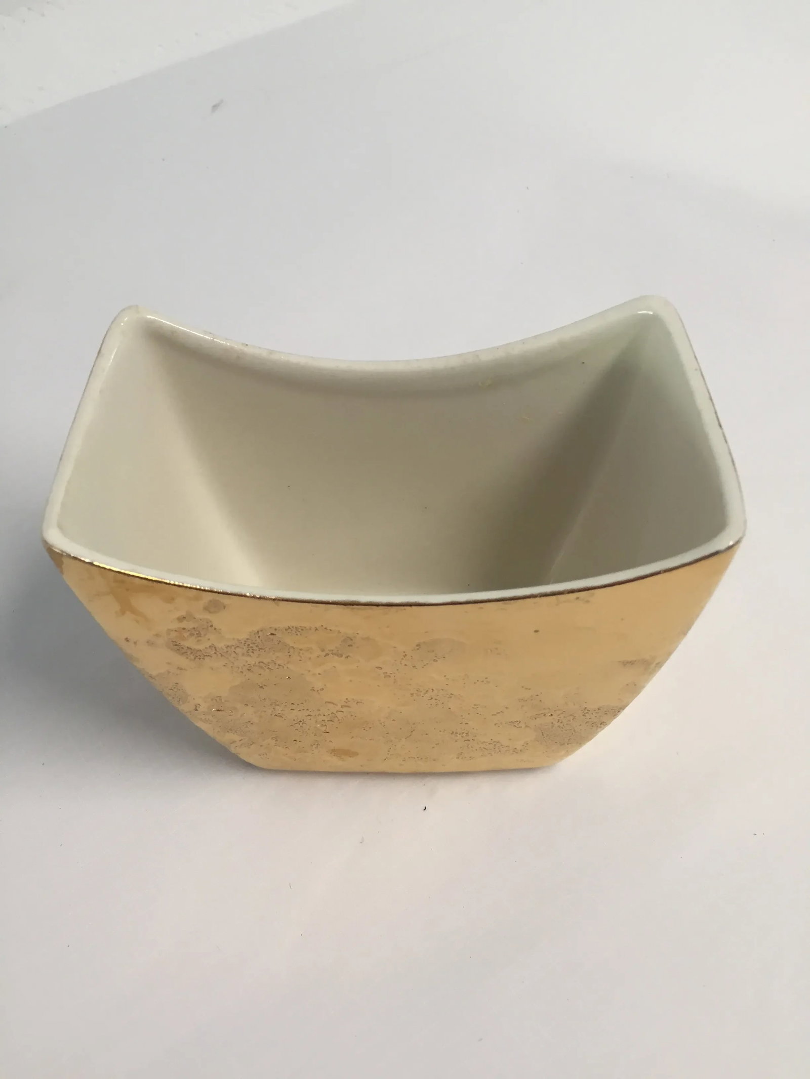 Midcentury "Weeping Bright " Gold Vase / Bowl - 5