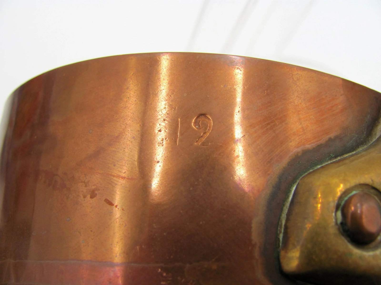 Antique Grand Magasins Paris Du Printemps Copper Sauce Pan French - 12