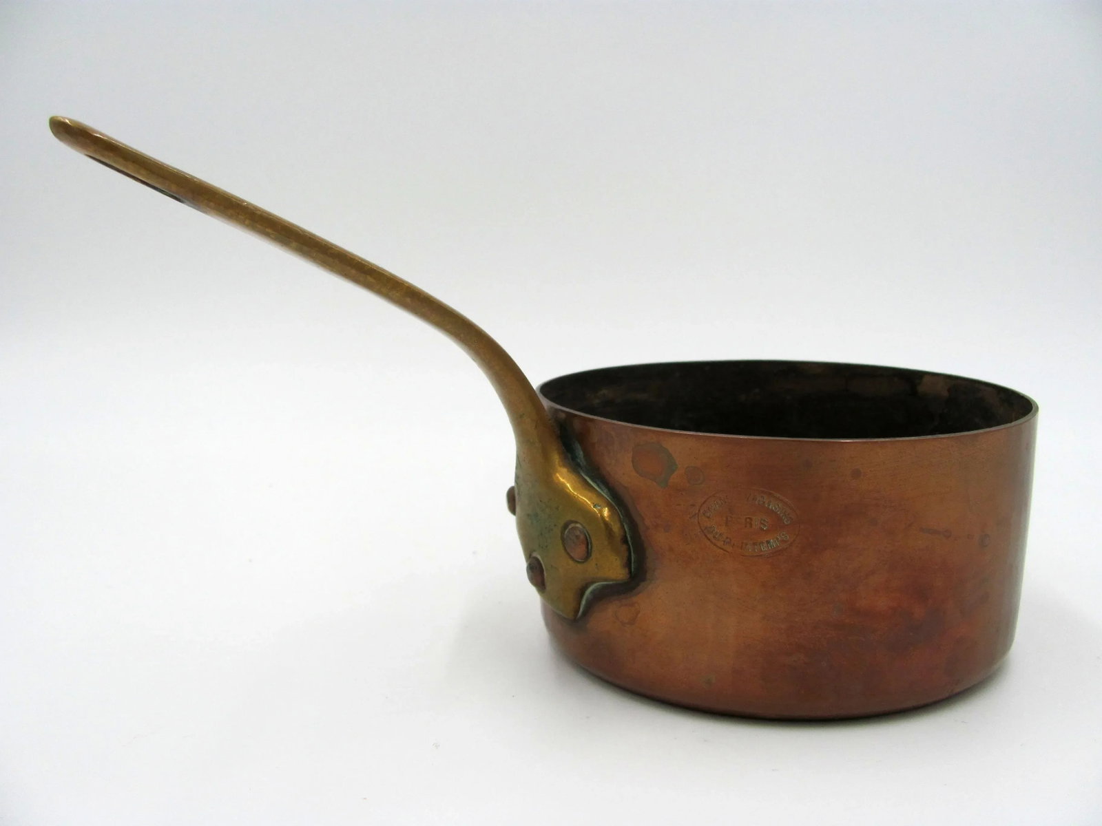 Antique Grand Magasins Paris Du Printemps Copper Sauce Pan French - 13