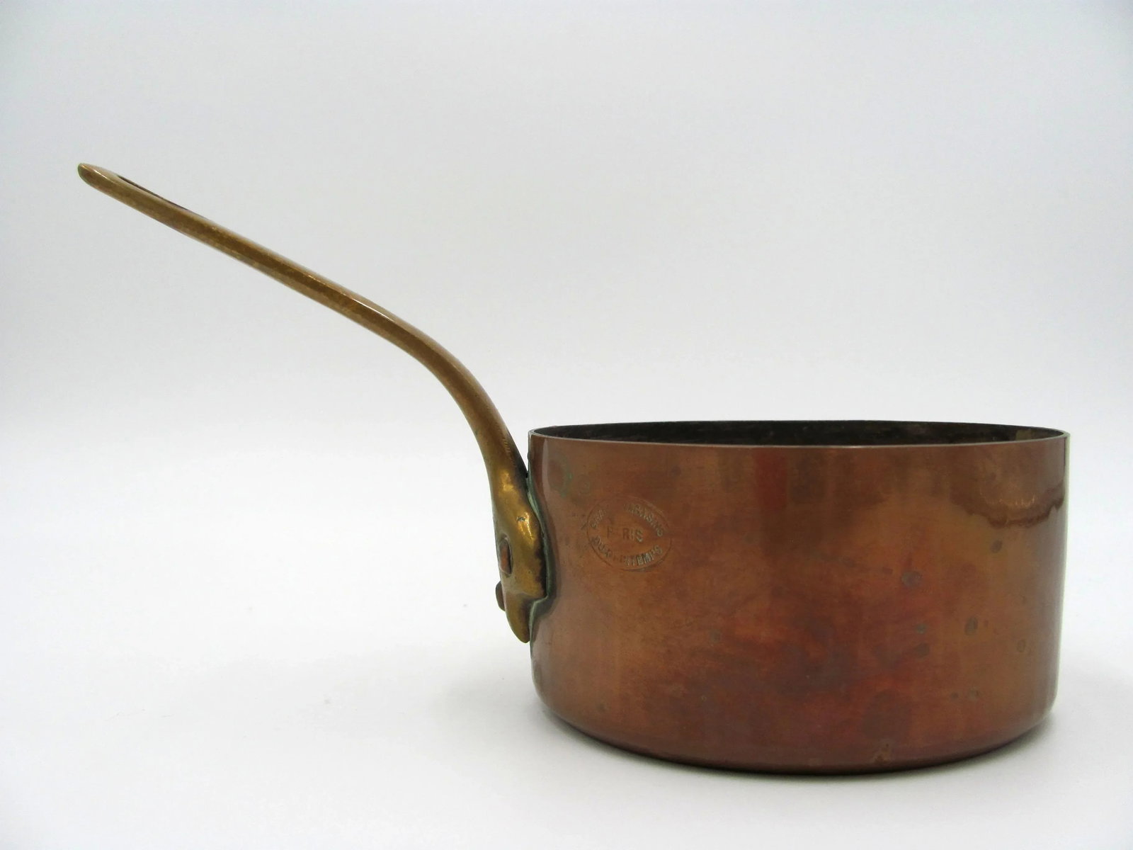 Antique Grand Magasins Paris Du Printemps Copper Sauce Pan French - 2