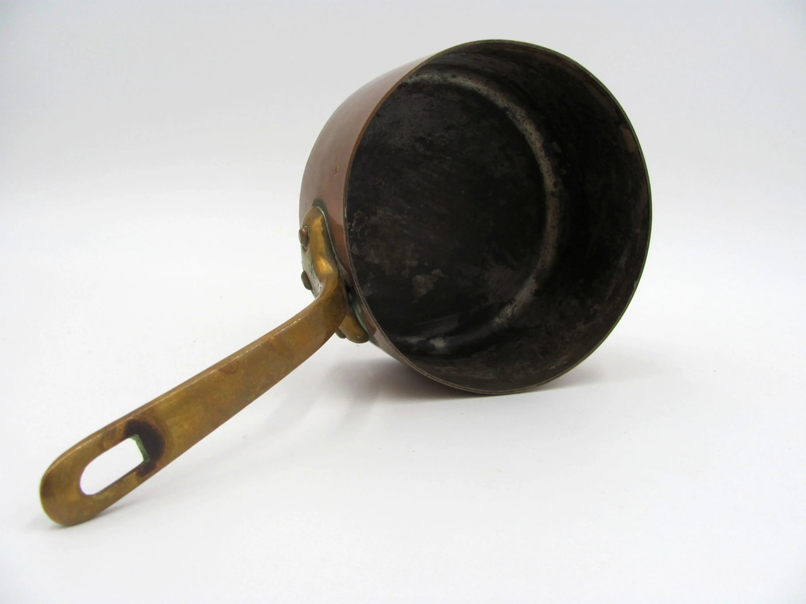 Antique Grand Magasins Paris Du Printemps Copper Sauce Pan French - 7
