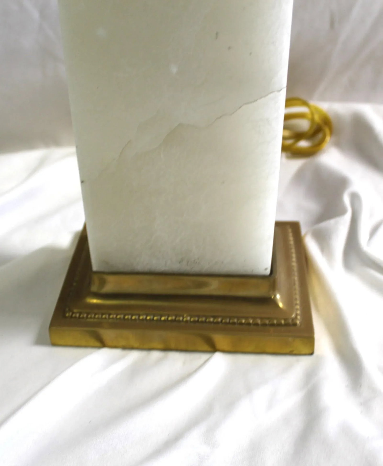 Contemporary Mid-Century Modern Style Alabaster Lamp With Brass Hardware,Single - 4