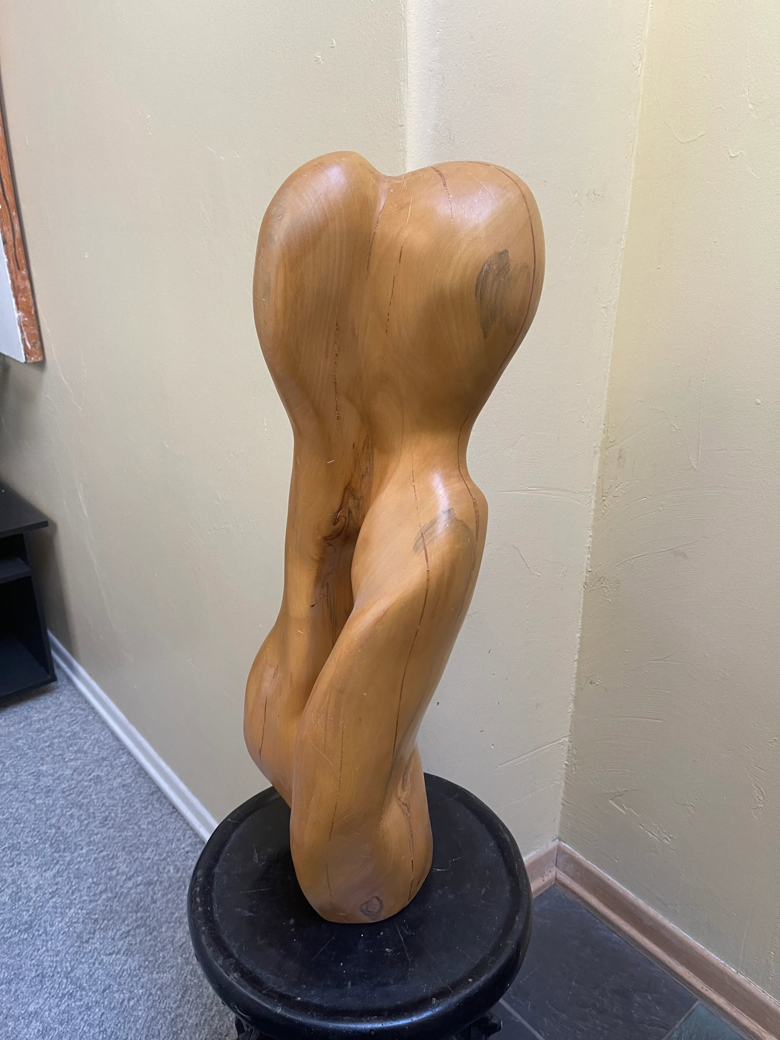 Mid Century Modern Abstract Carved Wood Sculpture - 4