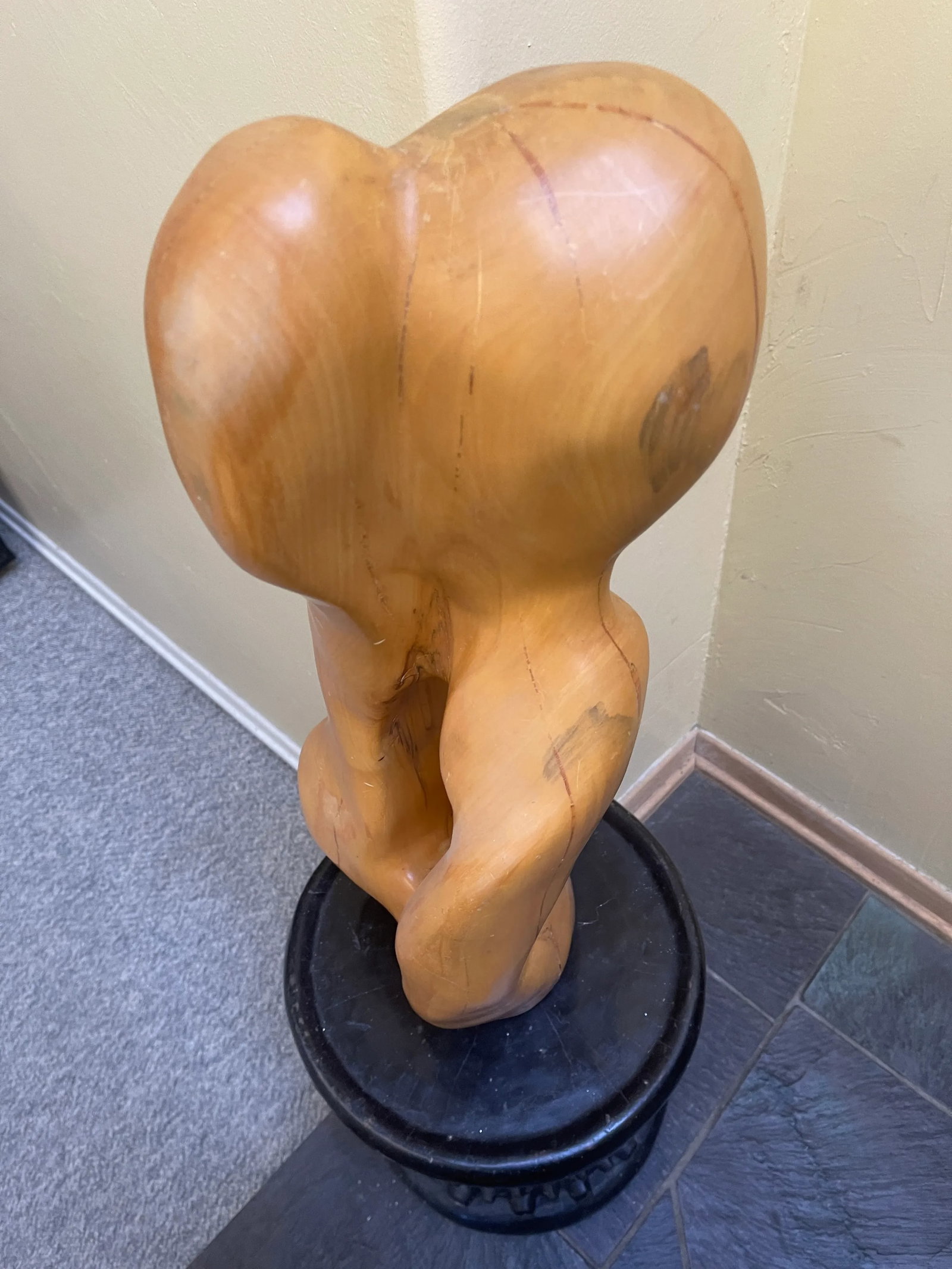 Mid Century Modern Abstract Carved Wood Sculpture - 5