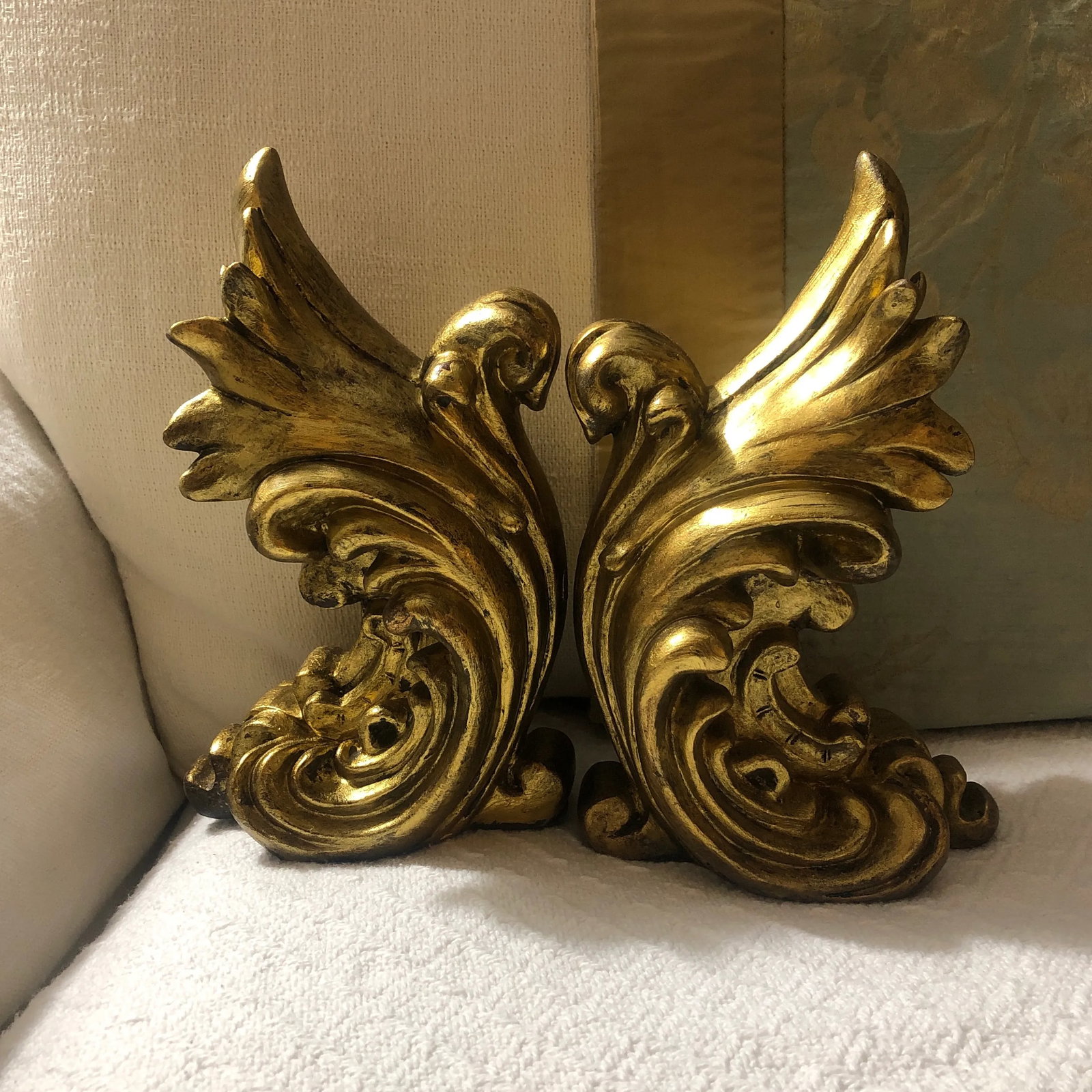1980s Pair of Gilt Bookends - 2