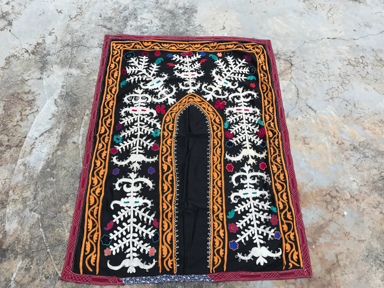 Vintage Black & White Suzani Fabric - 2