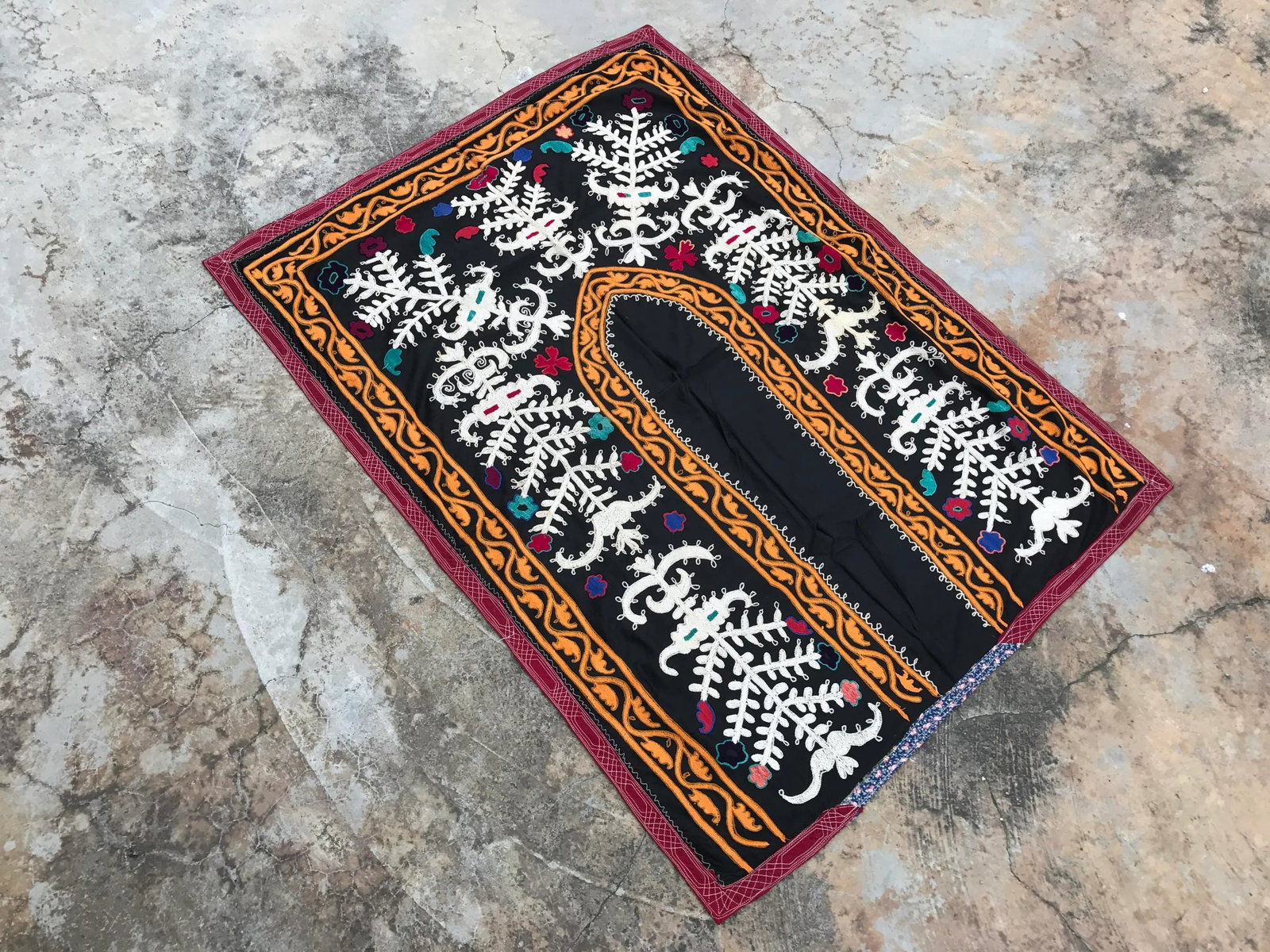 Vintage Black & White Suzani Fabric - 4