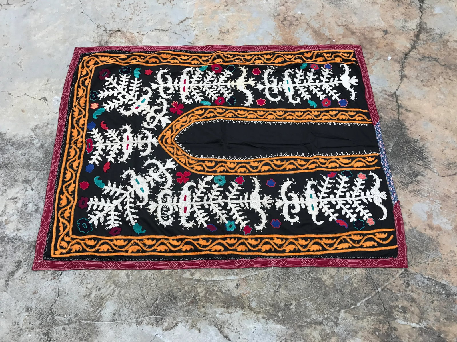 Vintage Black & White Suzani Fabric - 6