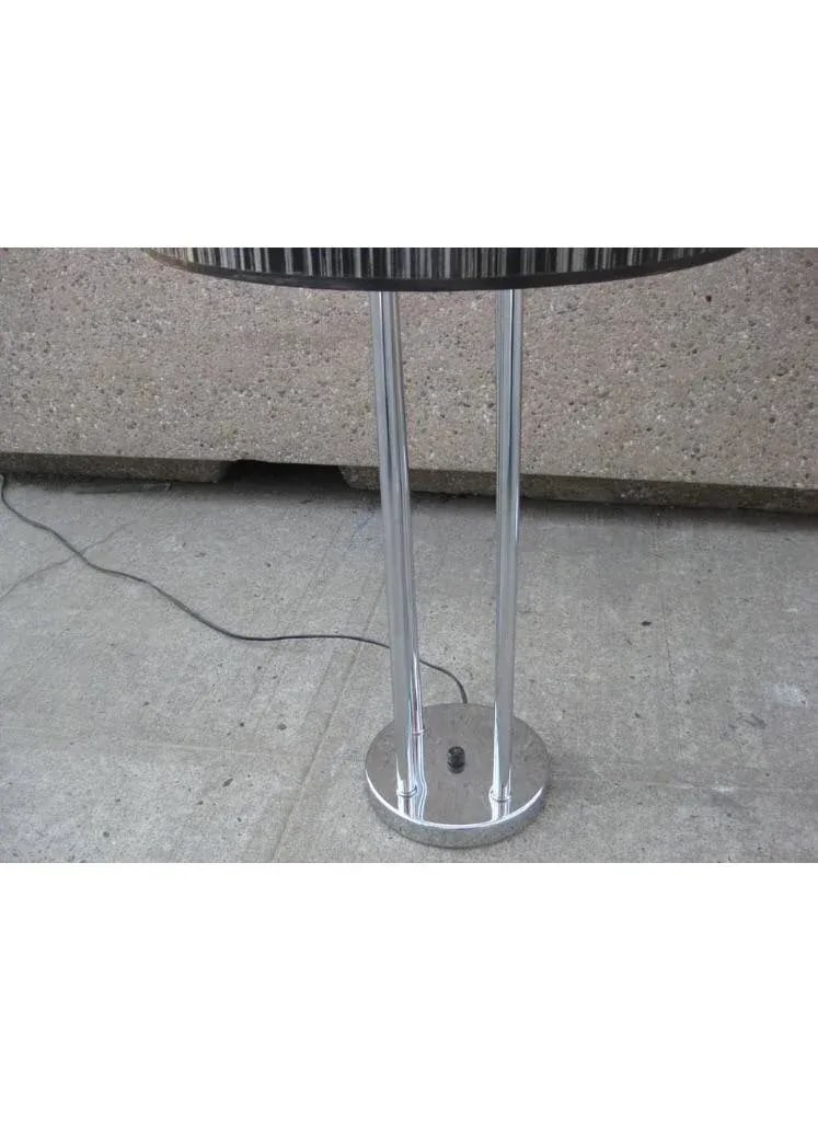 1970s Tall Nickel Mid-Century Modern Table Lamps - a Pair - 3