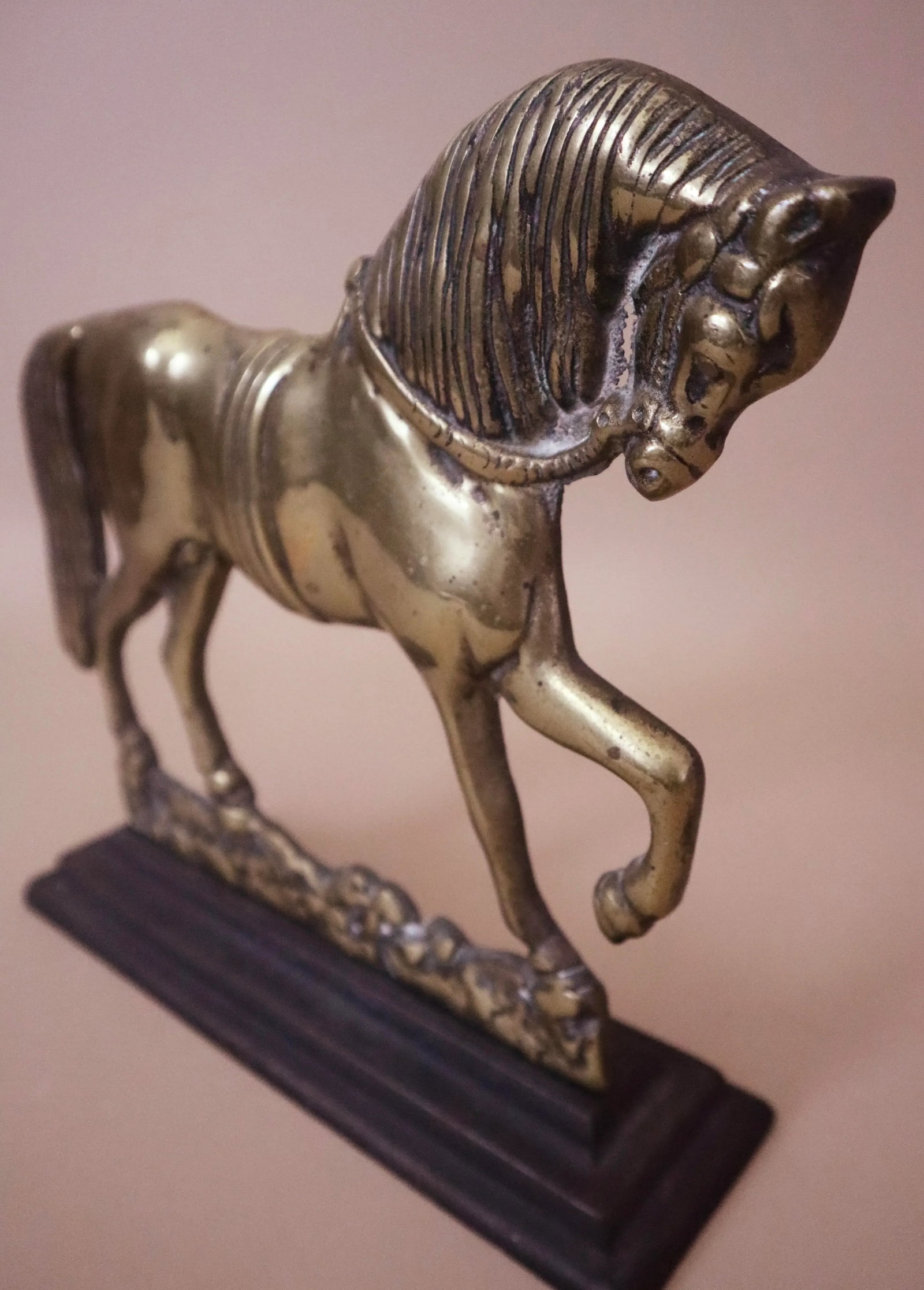 Brass Horse on Stand - 2