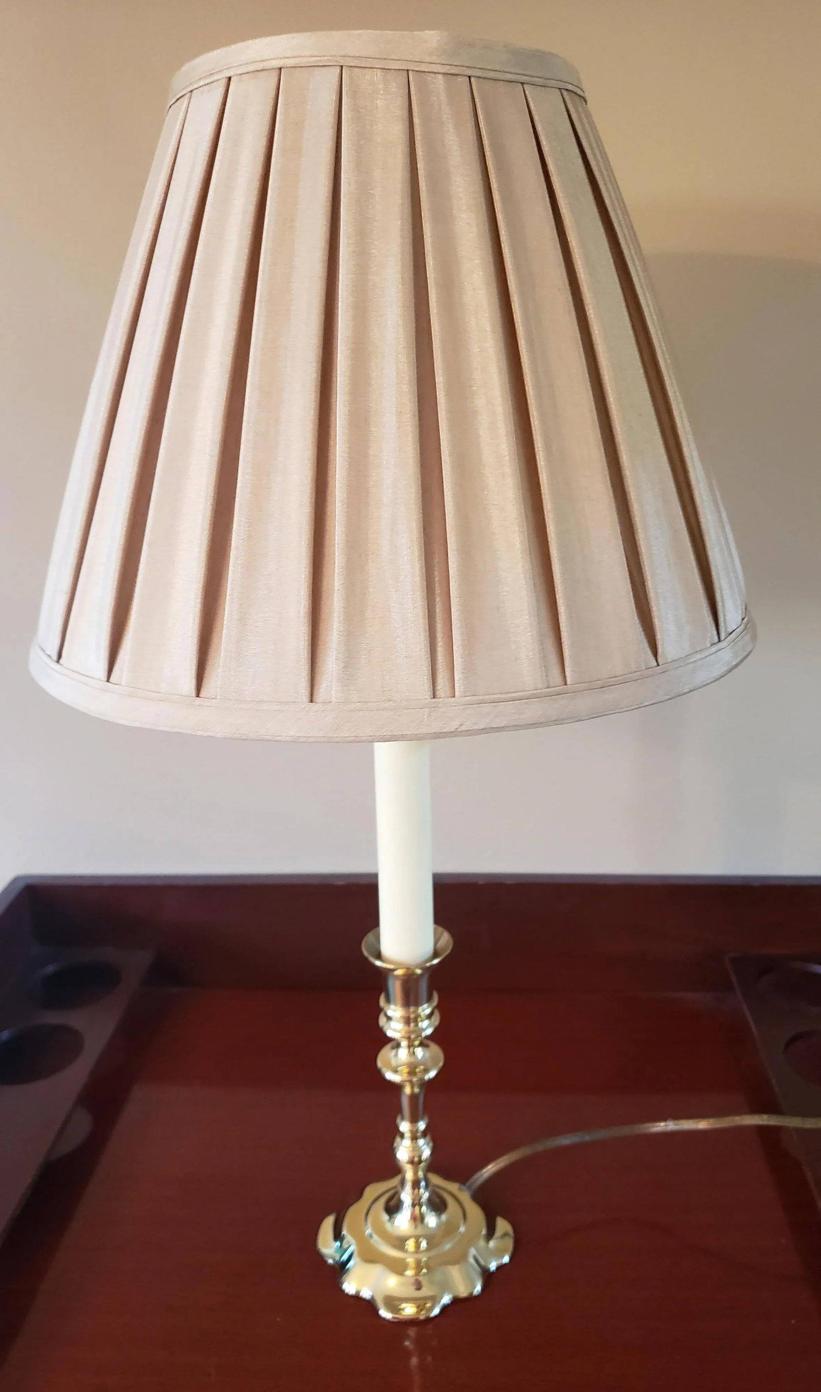 Late 20th Century Baldwin Brass Candlestick Lamp, Historic Deerfield Collection - 7