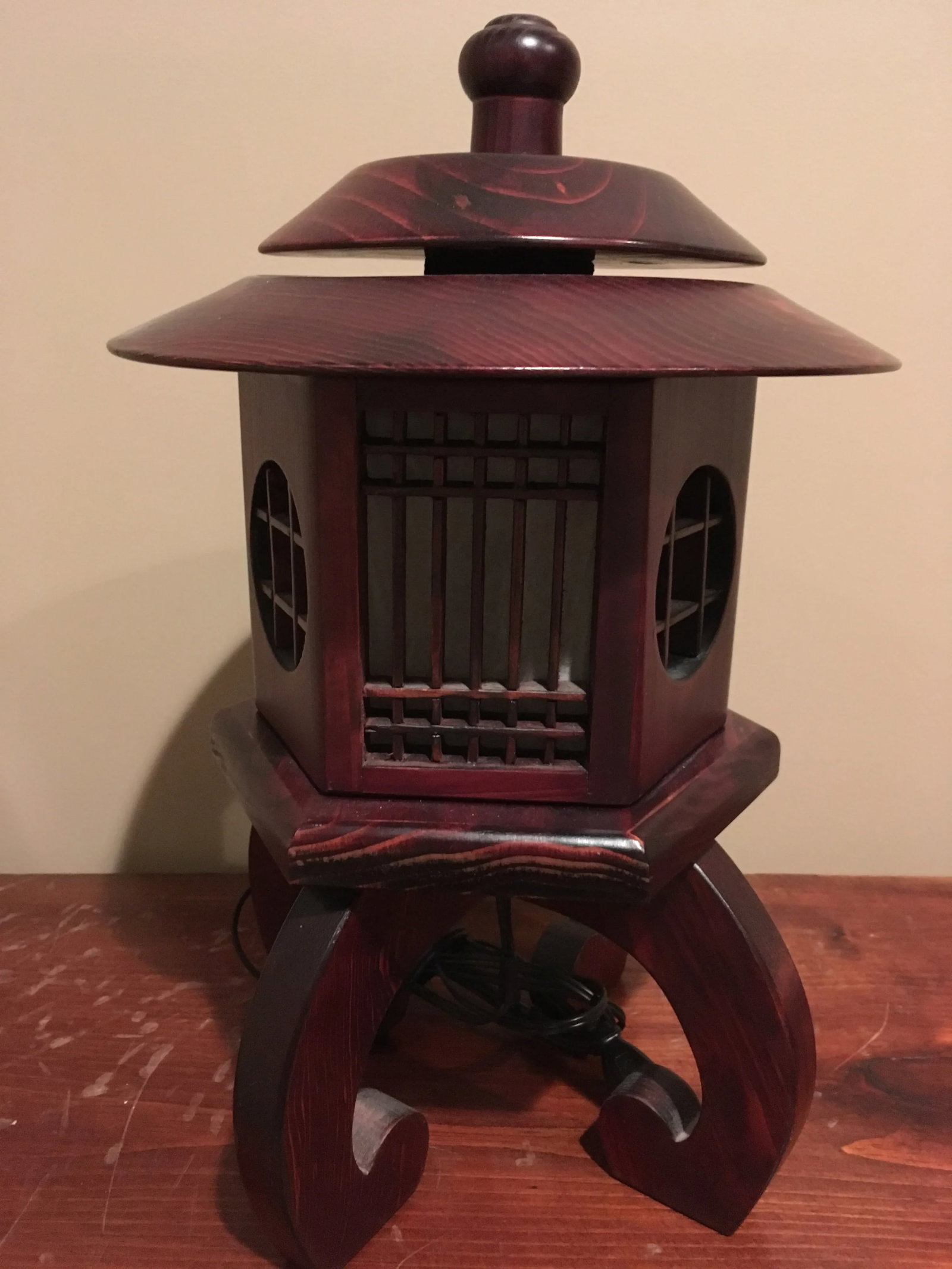 Vintage Chinese Rosewood Lantern - 3