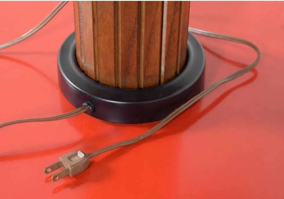 Mid-Century Modern Gruvwood Wood Lamp - 5