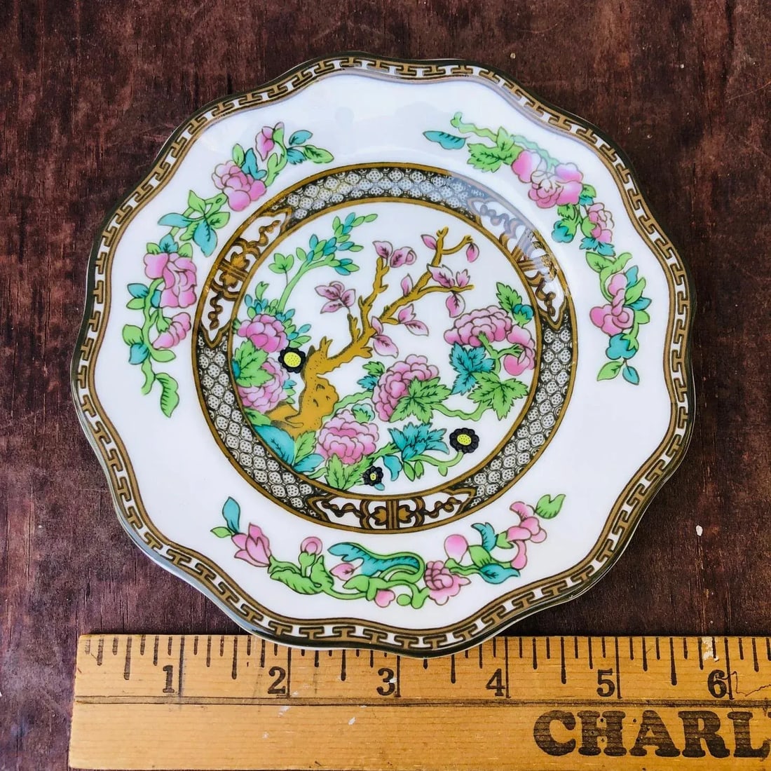 1970s Coalport 5-Piece Bone China Cup and Plate Set "The Indian Tree" - 7