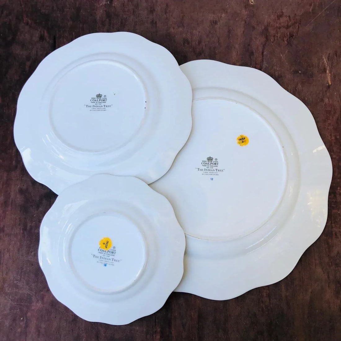 1970s Coalport 5-Piece Bone China Cup and Plate Set "The Indian Tree" - 9