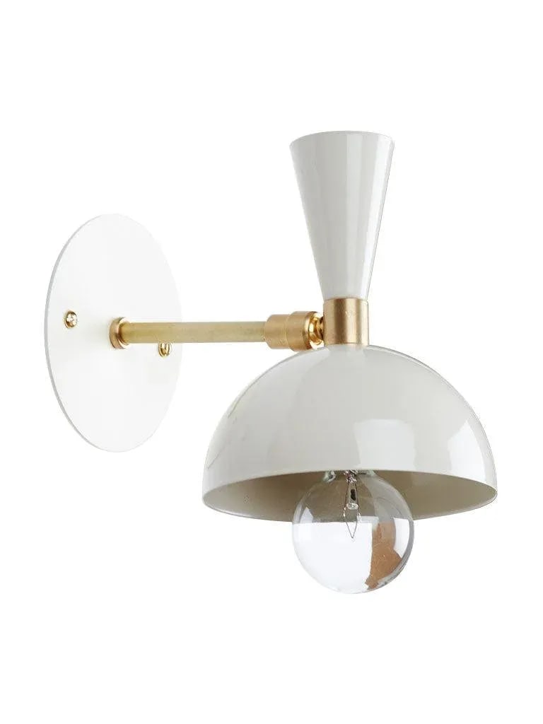 Modern Contemporary White & Brass Cozu Wall Sconce - 3