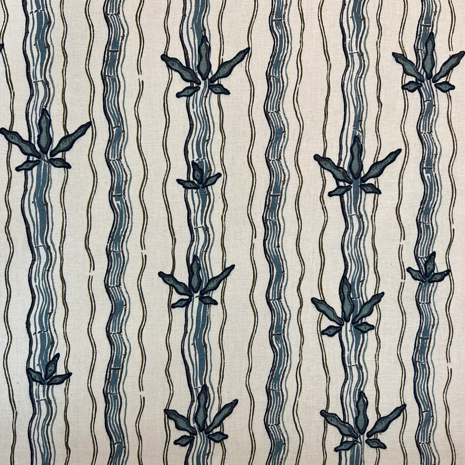 Jed Johnson Blue Walden Linen Fabric - 6 Yards - 3