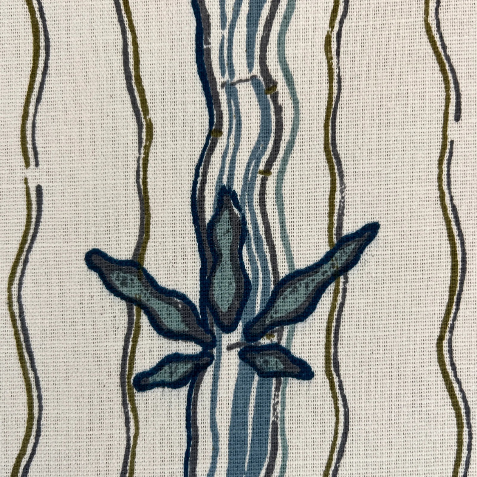 Jed Johnson Blue Walden Linen Fabric - 6 Yards - 5