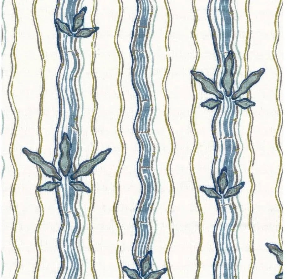 Jed Johnson Blue Walden Linen Fabric - 6 Yards - 9