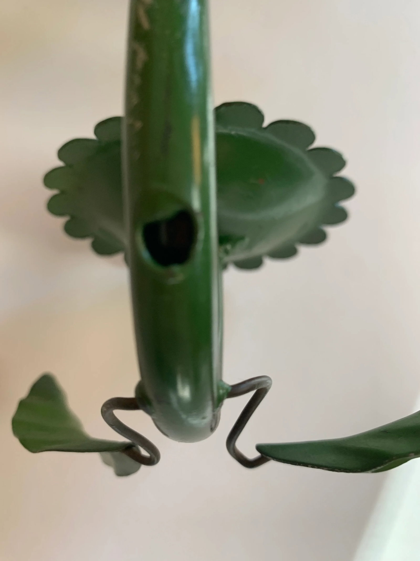 Vintage Green Stem With Yellow Pears Candle Holder Sconce - 8