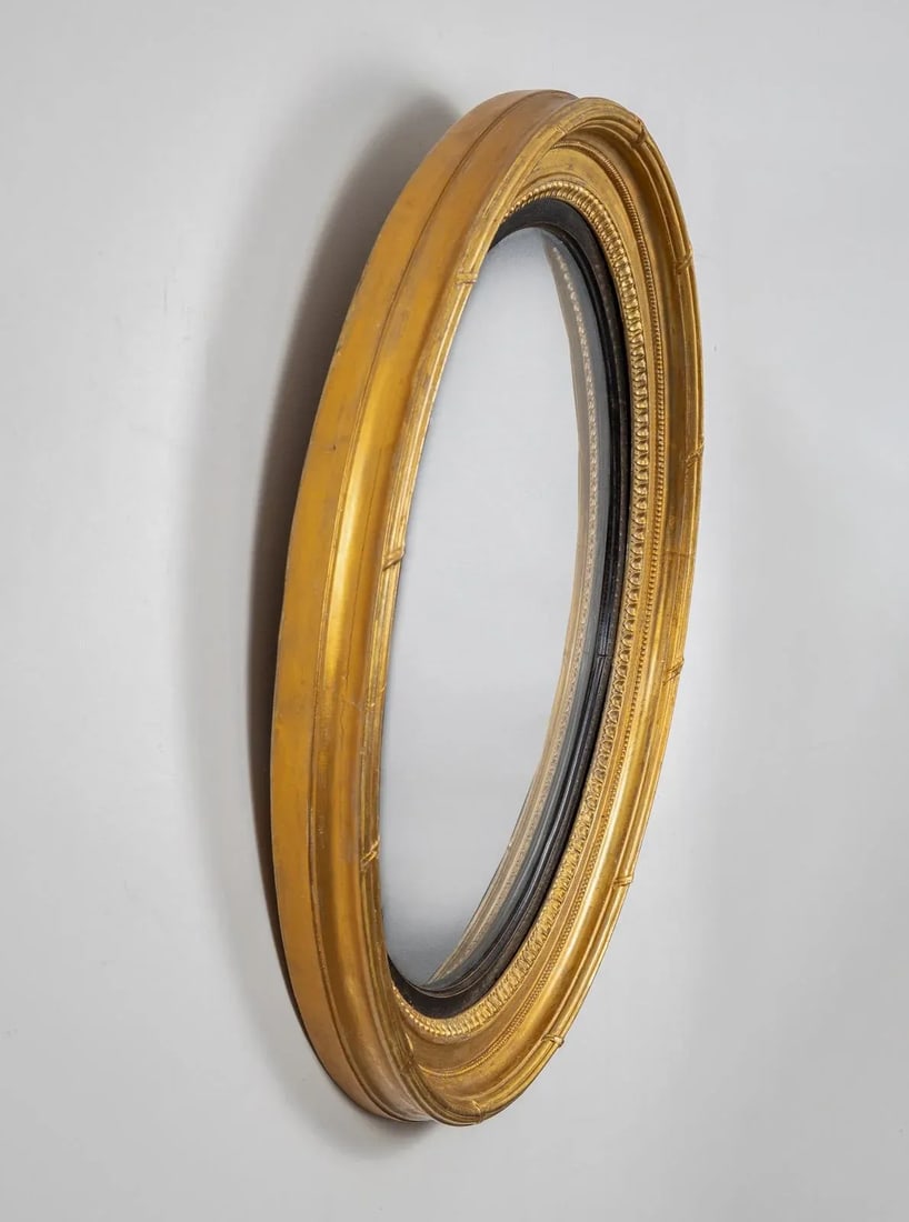 Regency Large Convex Mirror, Circa 1810 - 2
