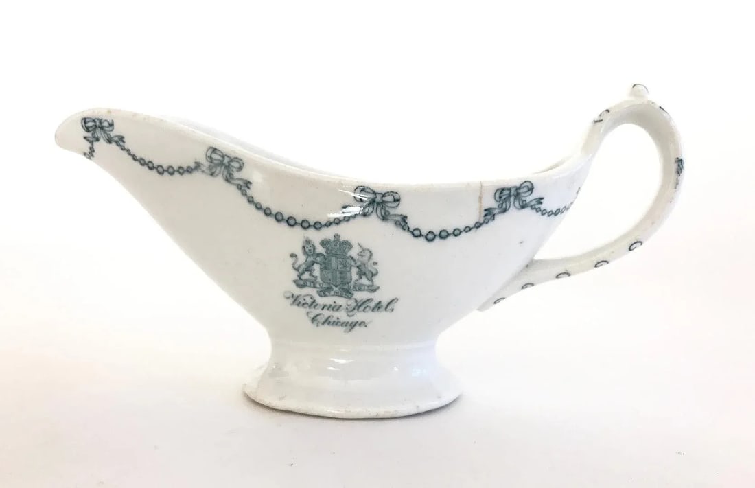 Antique Victoria Hotel Chicago Gravy Boat - 2