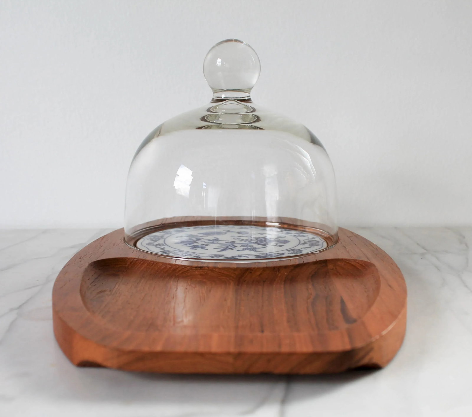 Vintage Genuine Teak Tray With Cloche by Goodwood - 7