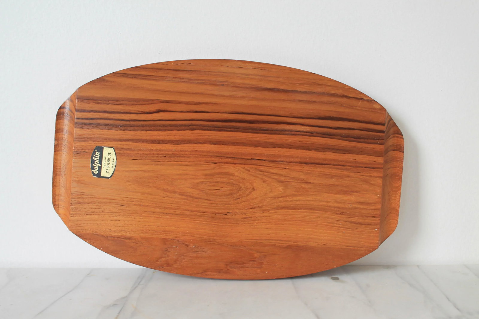 Vintage Genuine Teak Tray With Cloche by Goodwood - 9