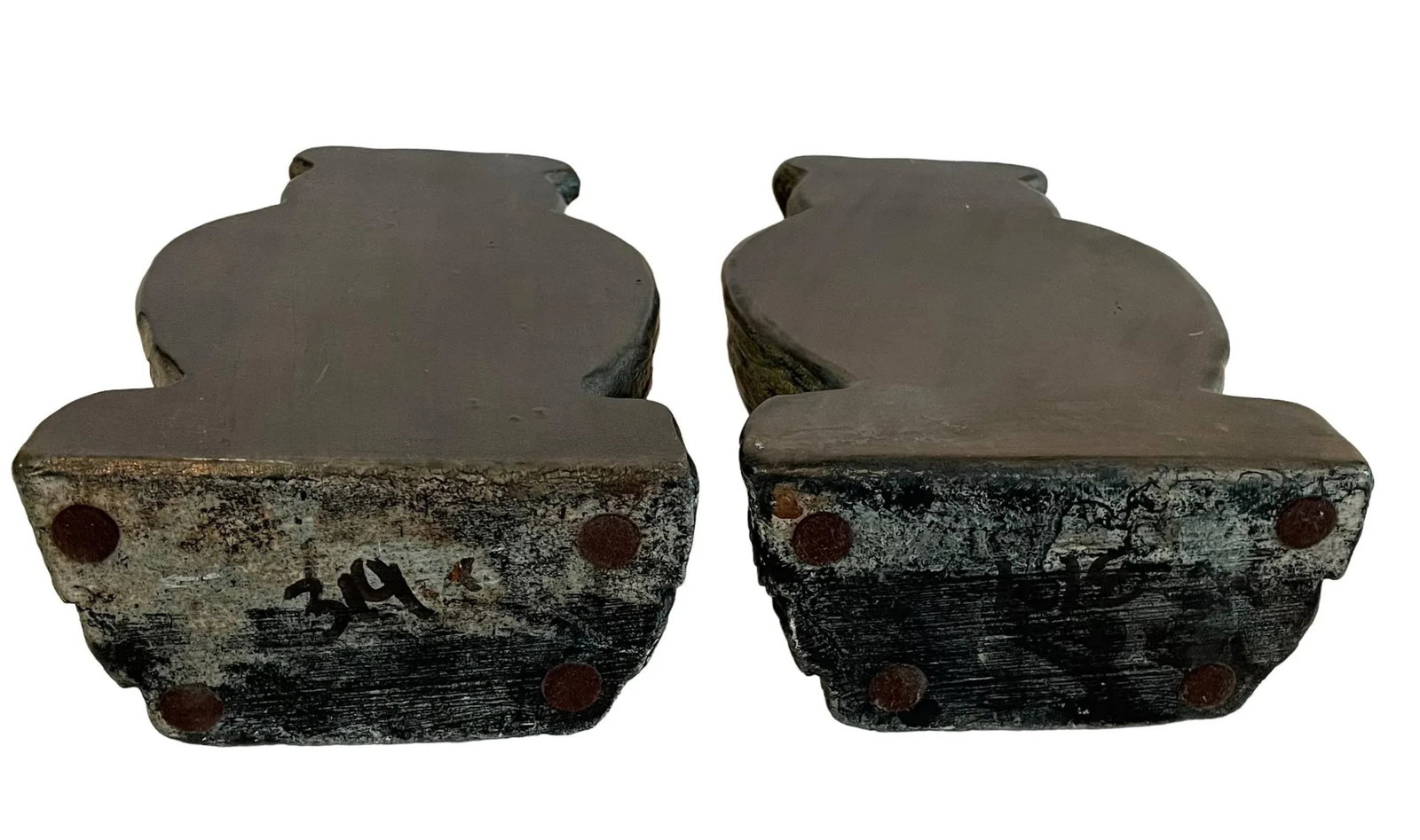Vintage Ceramic Bronze-Colored Owl, Bookends - 5