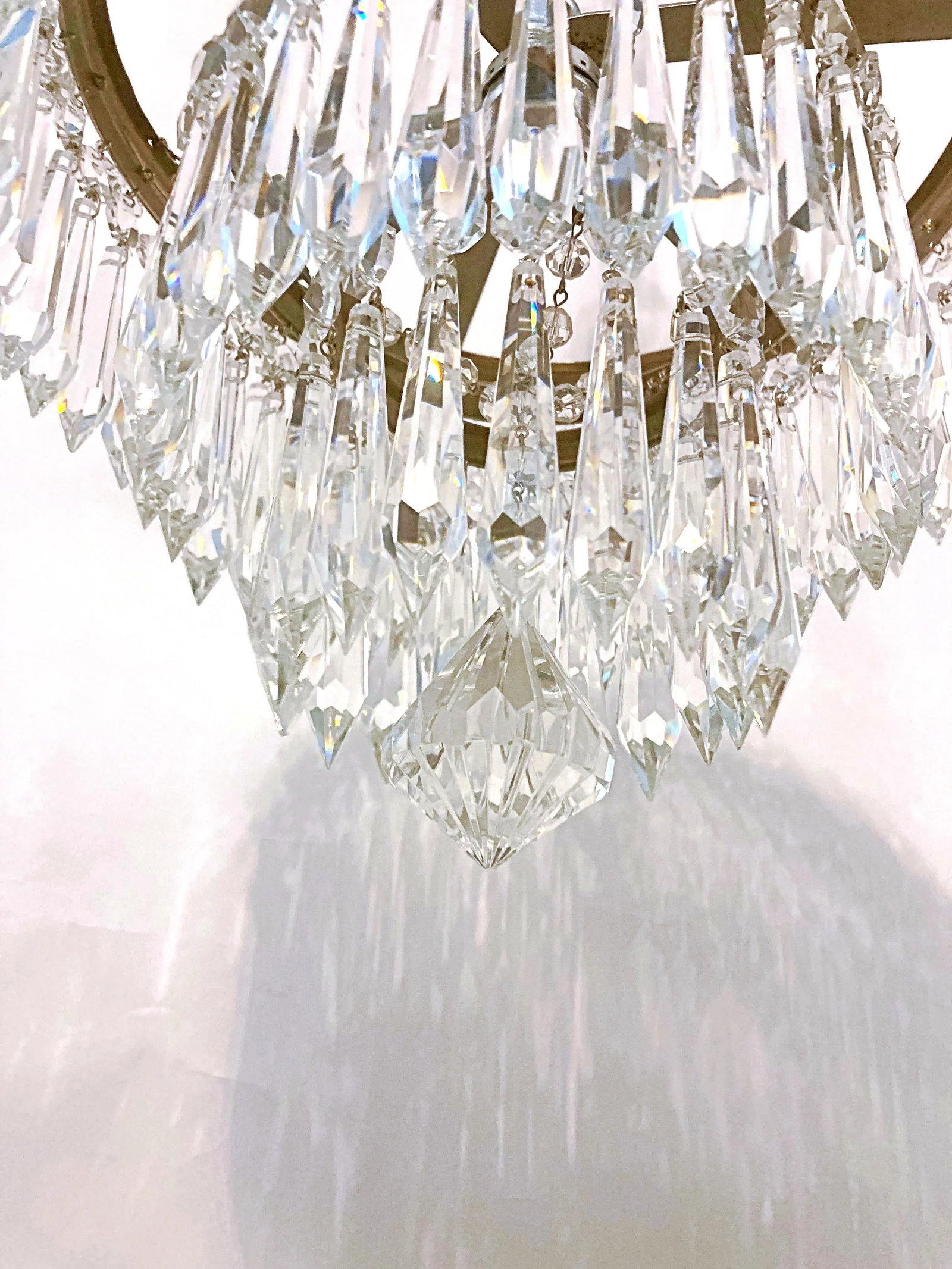 Mid 20th Century Italian Silver Layered Chandelier With Rosettes - 6