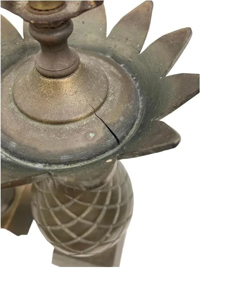 1960s Brass Pineapple Table Lamps - a Pair - 4
